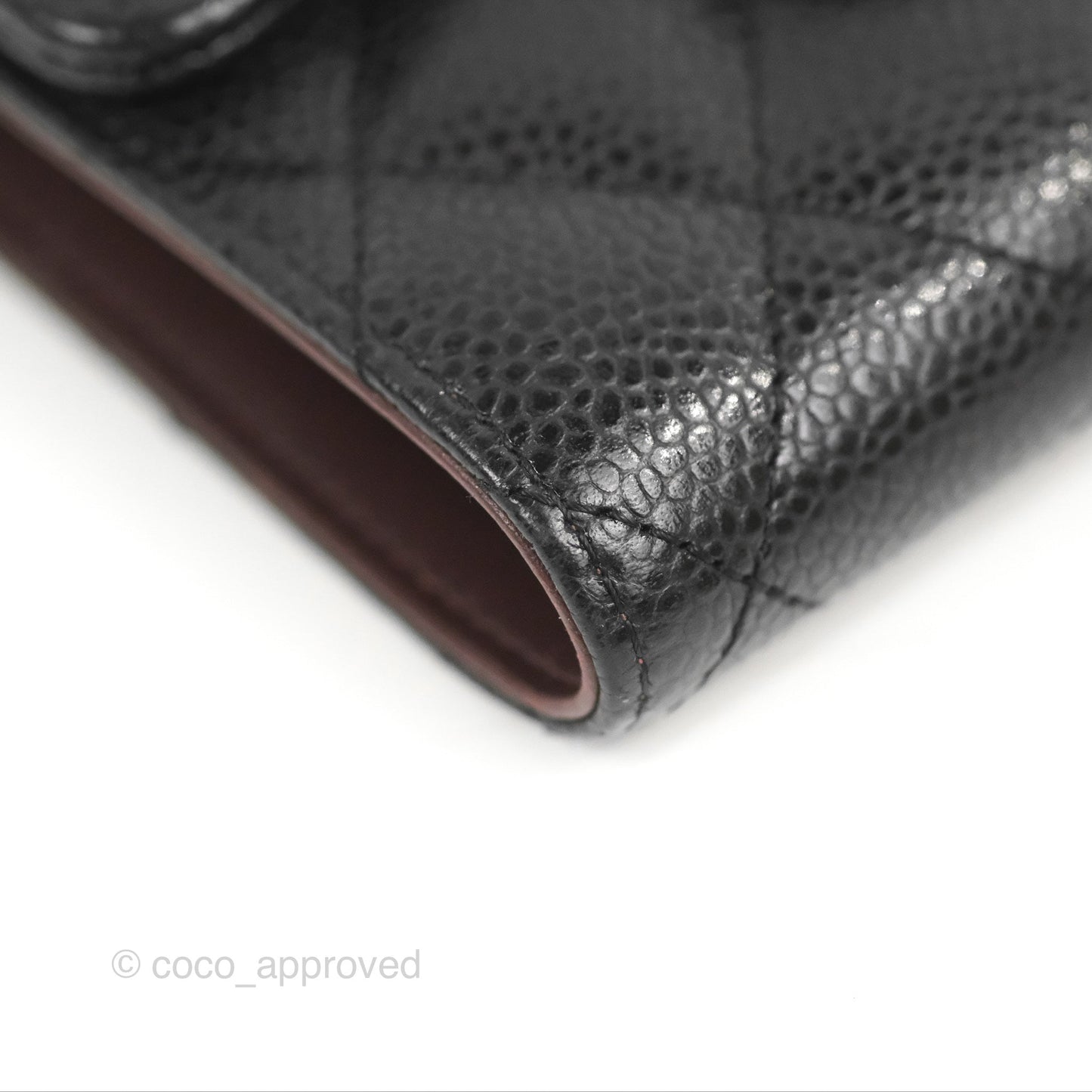 Chanel Classic Short Flap Wallet Black Caviar Gold Hardware