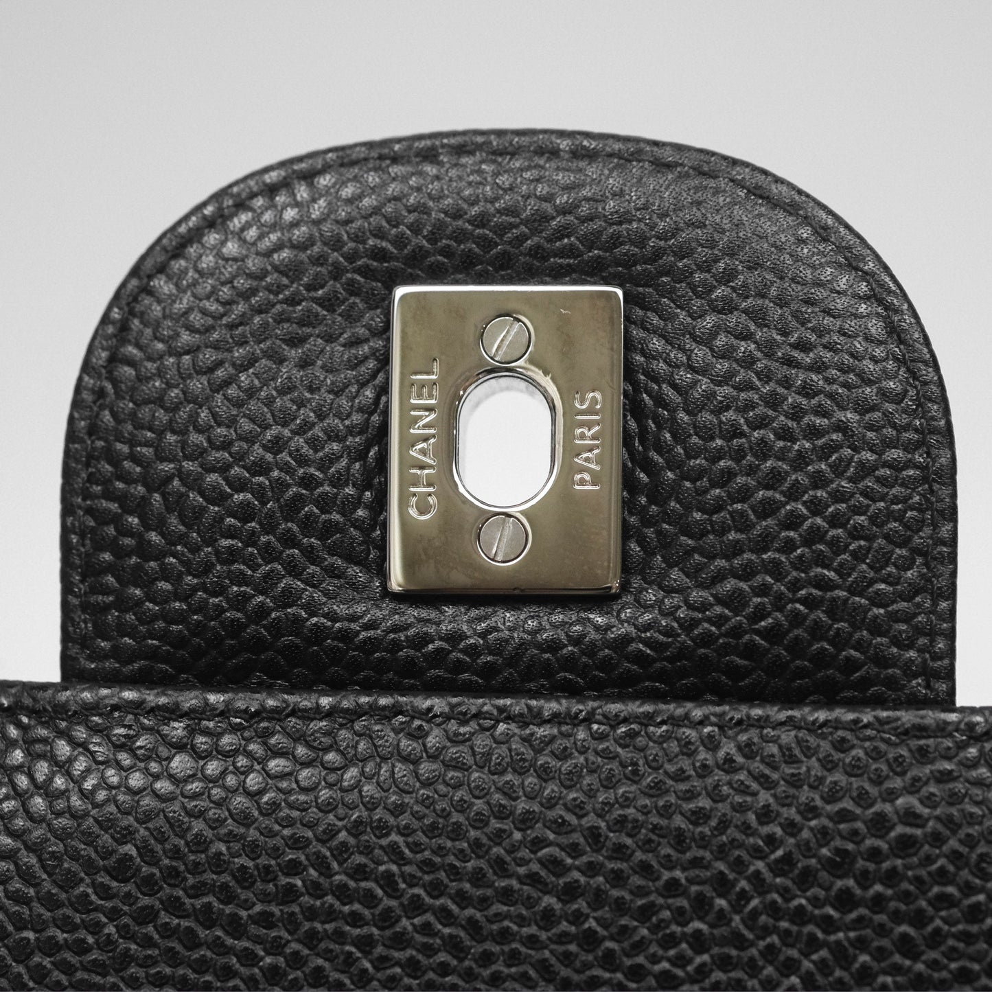 Chanel Jumbo Double Flap Black Caviar Silver Hardware⁣⁣