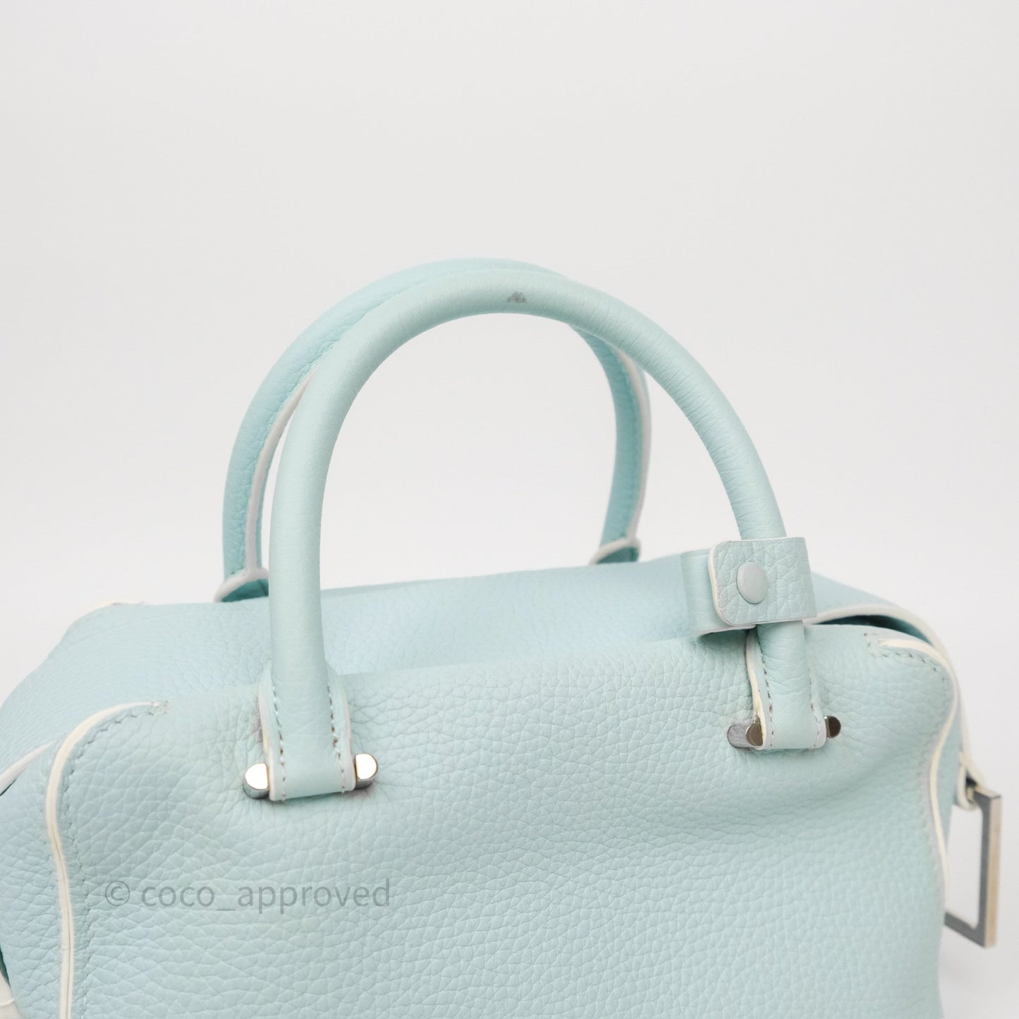 Delvaux Cool Box Mini Taurillon Soft Grained Calfskin Celadon