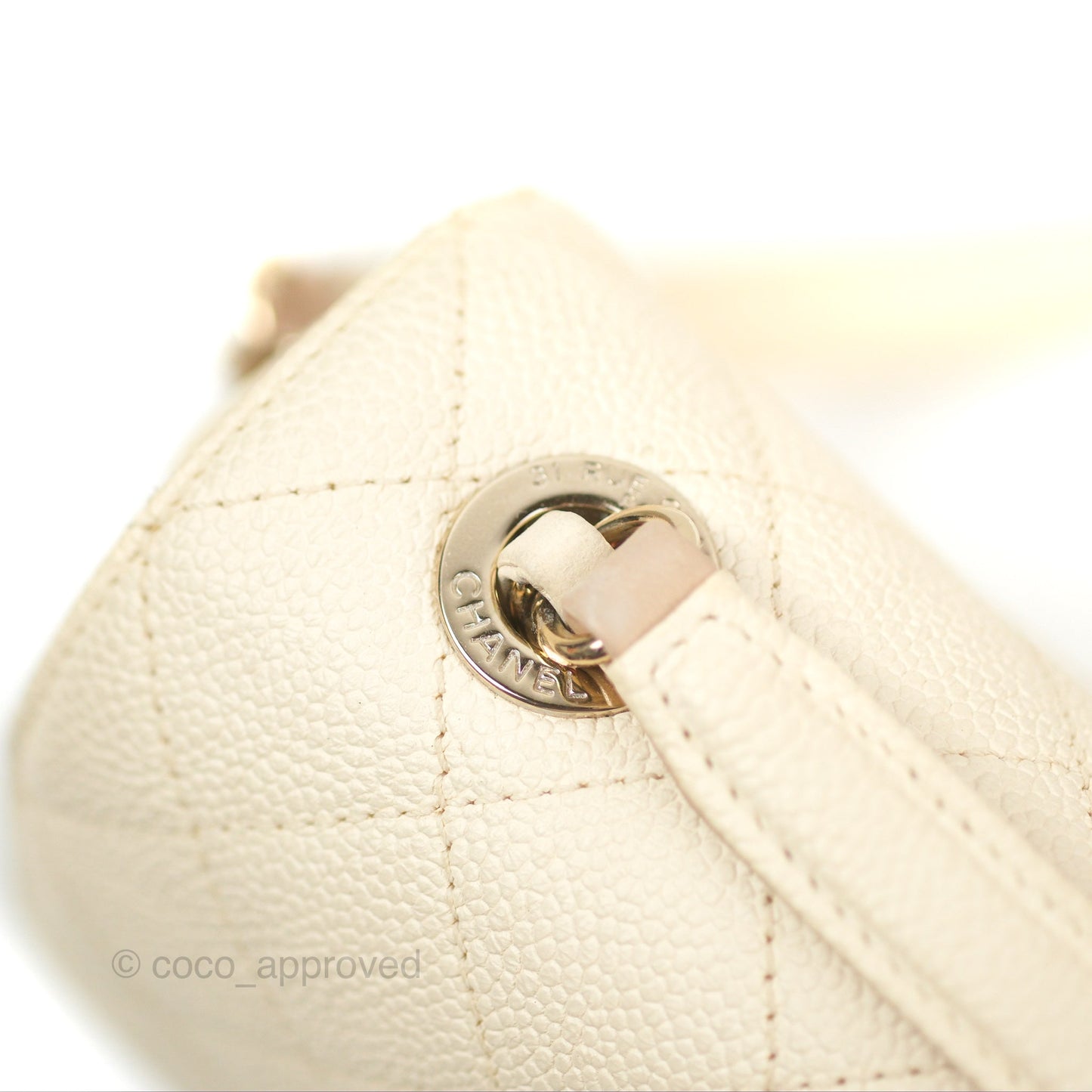 Chanel Medium CC Cuba Flap Bag Ivory Caviar Light Gold Hardware