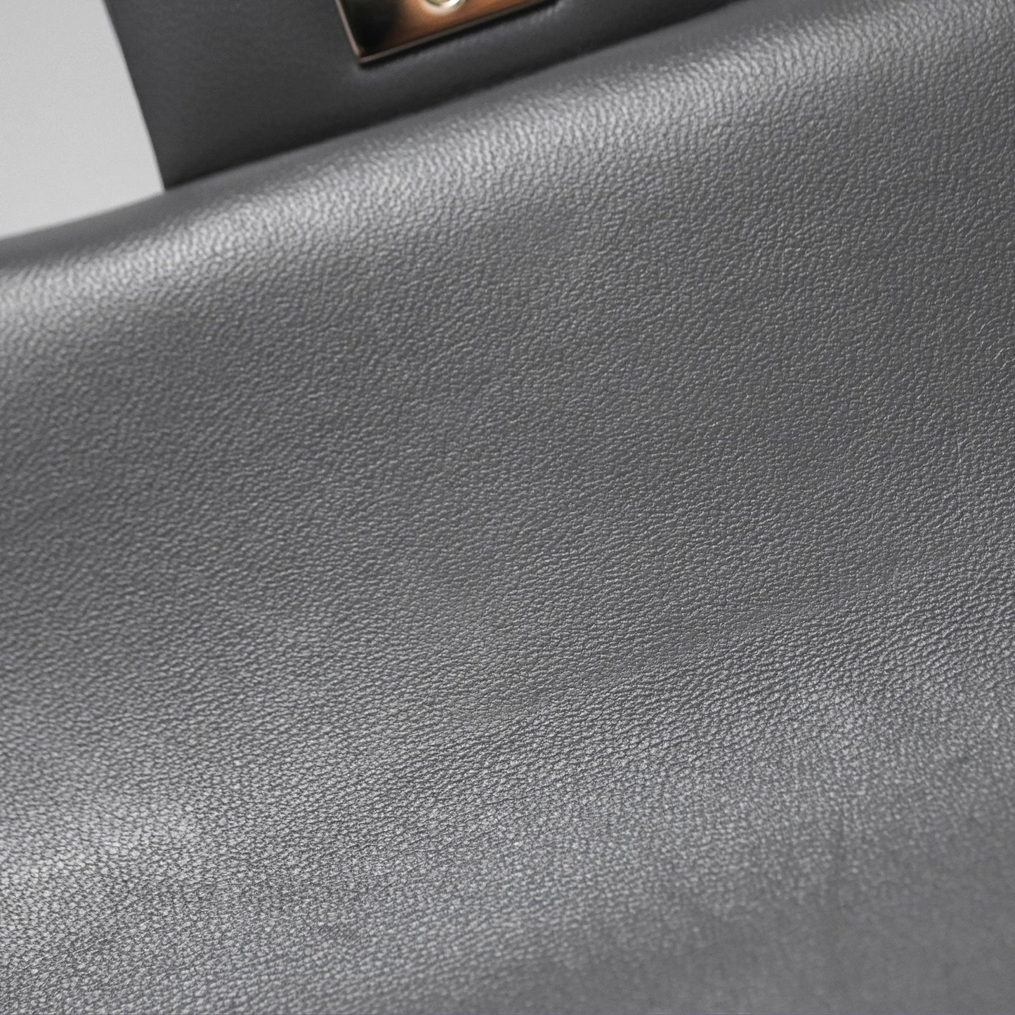 Chanel Top Handle Mini Rectangular Flap Grey Lambskin Gold Hardware