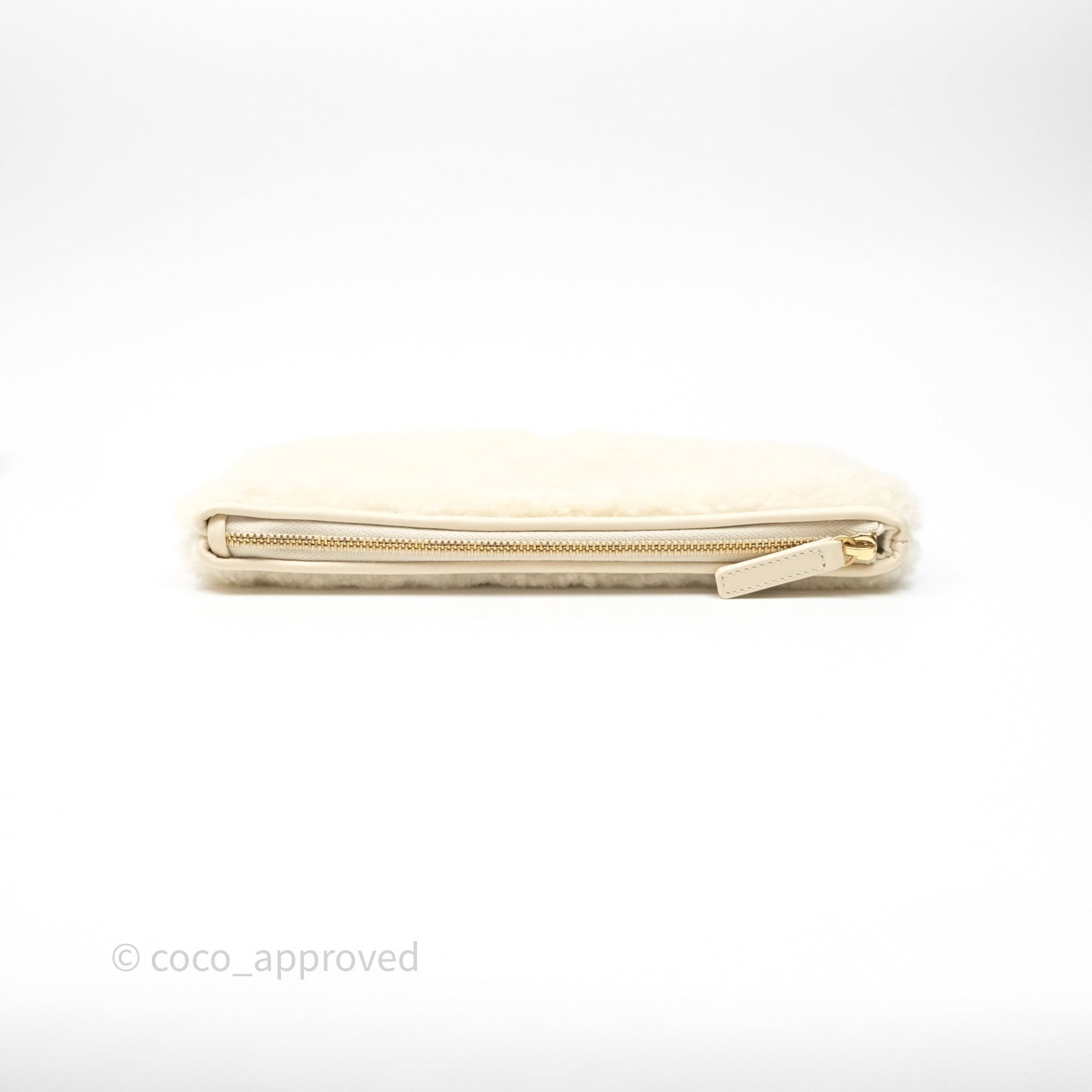 Chanel Small 22 Bag Ecru Shearling Aged Gold Hardware