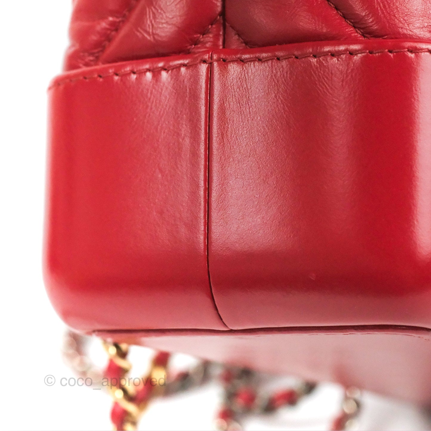 Chanel Small Chevron Gabrielle Backpack Dark Pink Aged Calfskin
