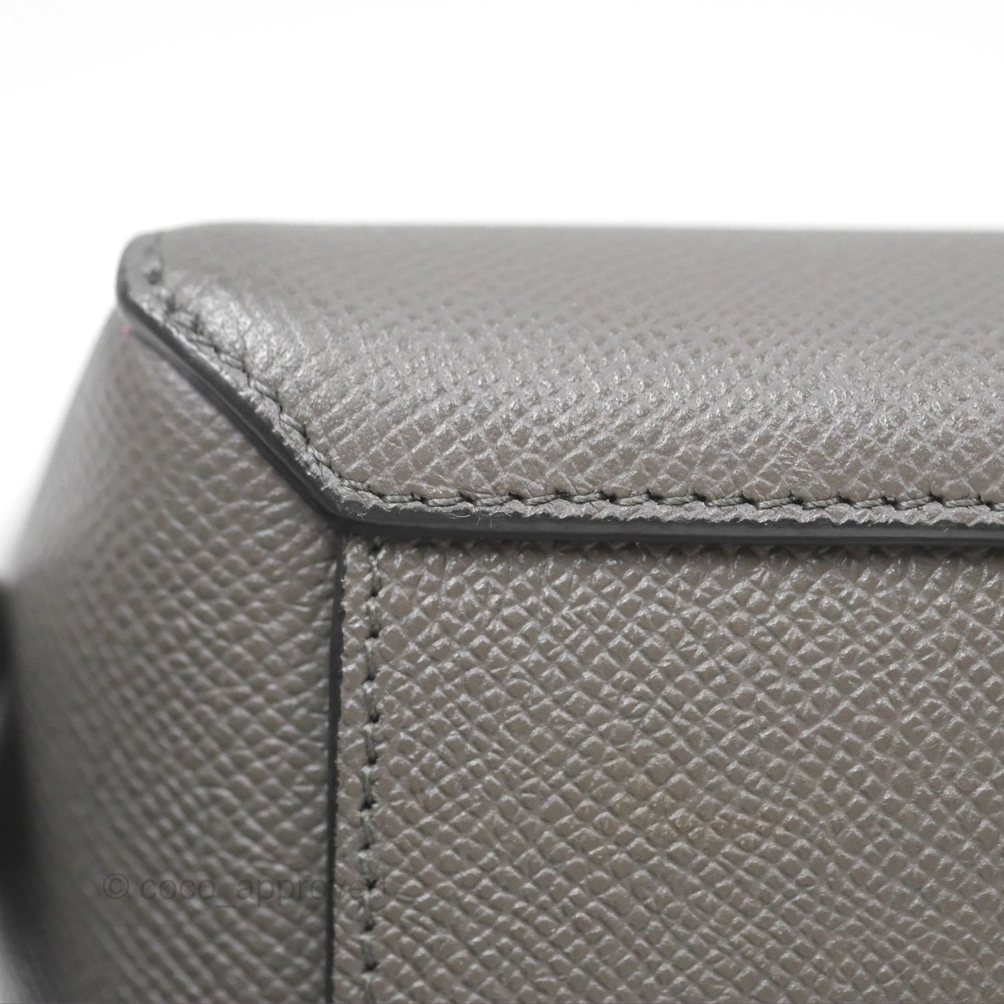 Celine Pico Belt Bag Grey Grained Calfskin Gold Hardware