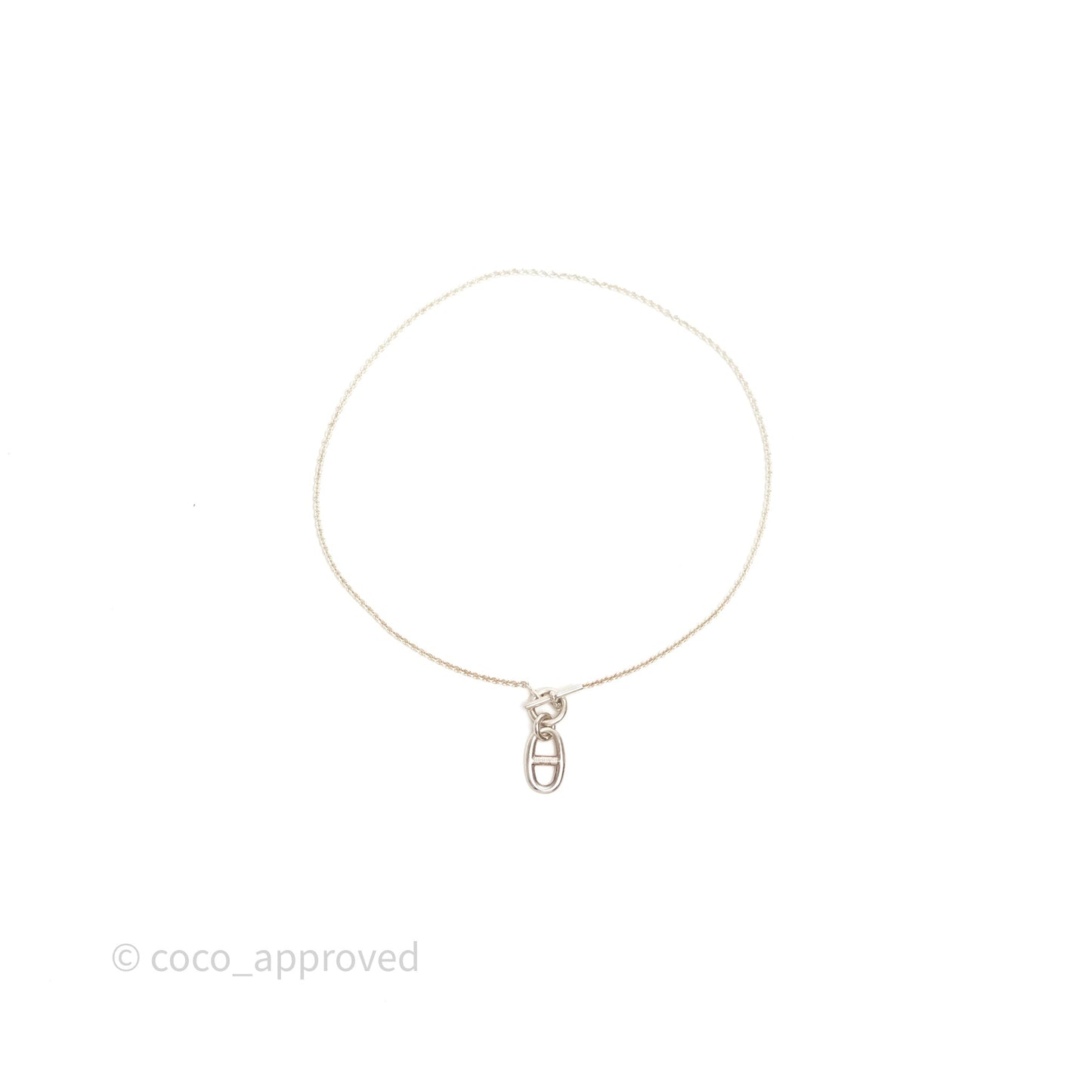 Hermes Chaine d'ancre Pendant Necklace Silver 925