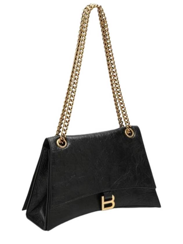 Luxury Balenciaga Crush Medium Shoulder Bag Black