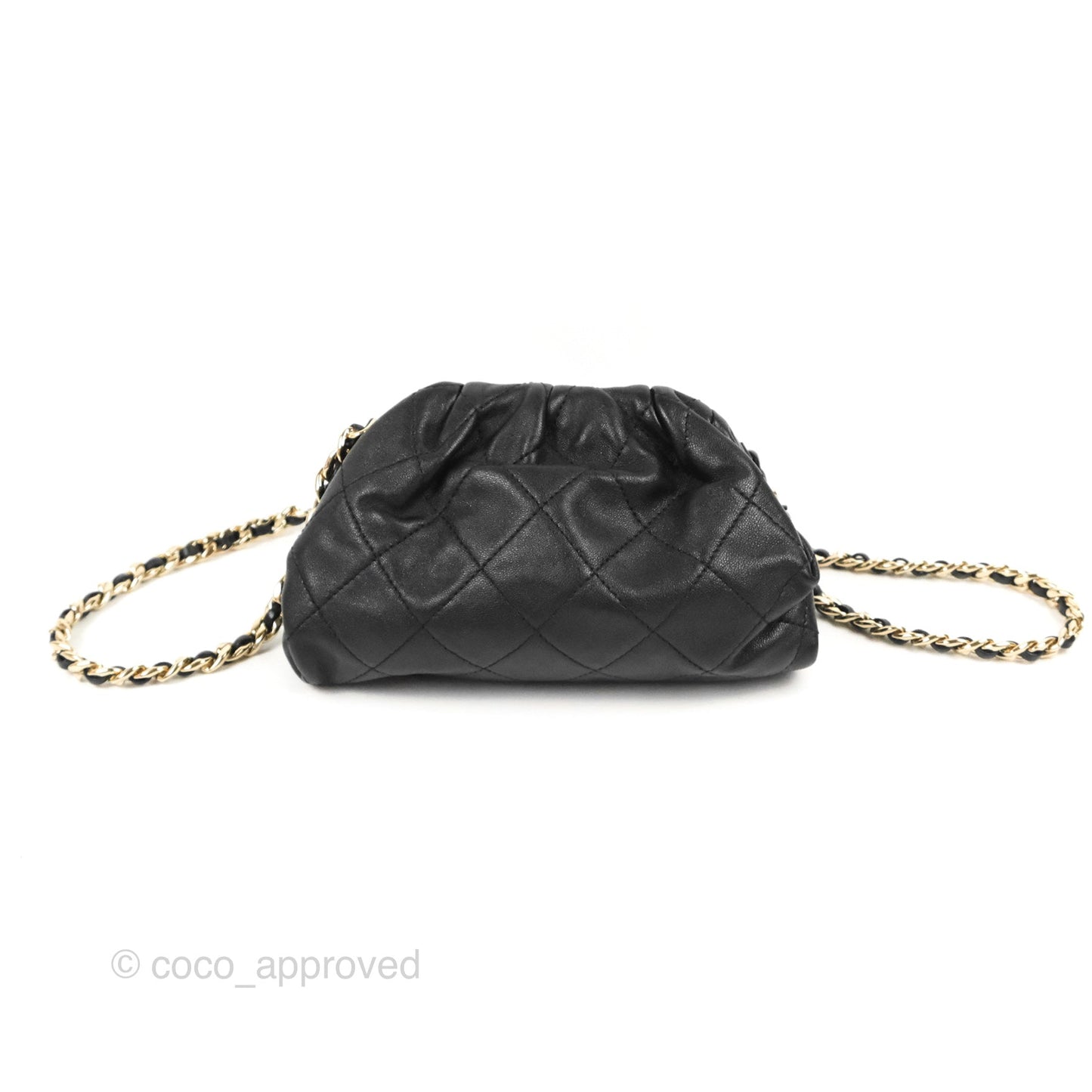 Chanel Black Clutch Bag Lambskin Gold Hardware