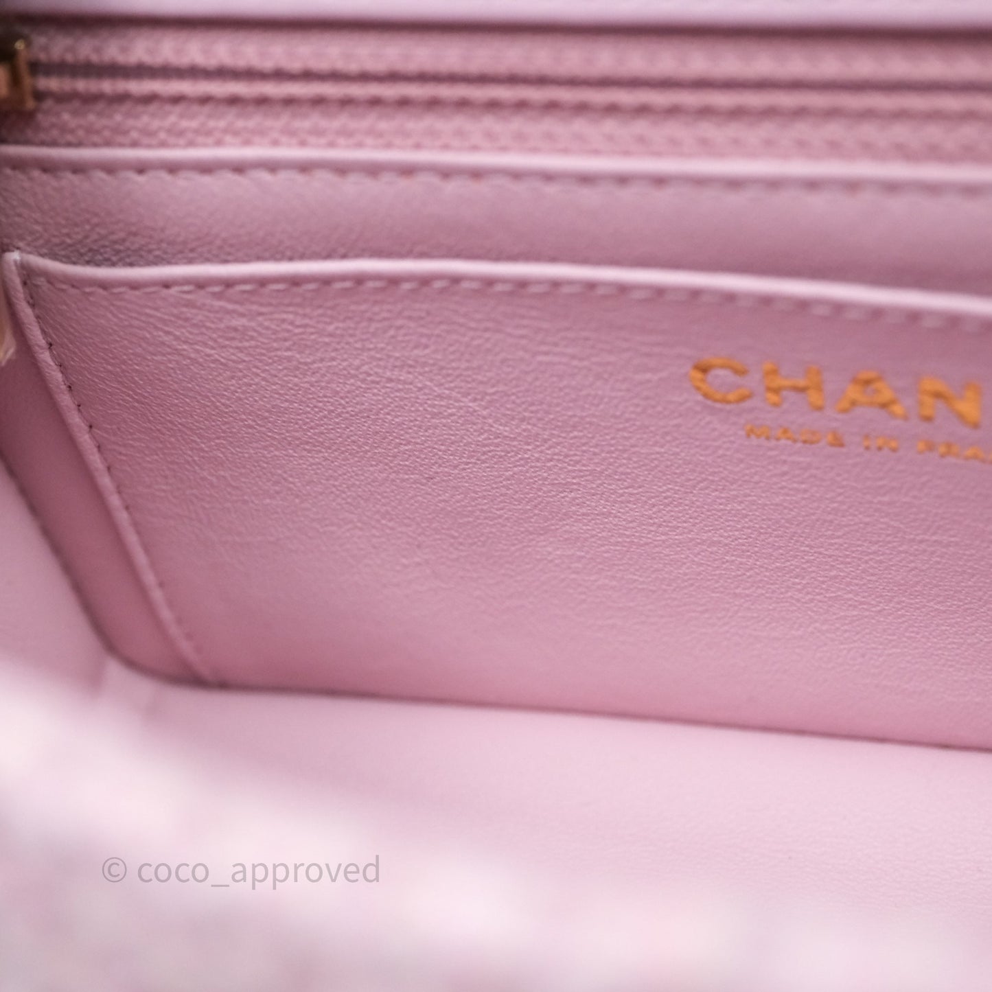 Chanel Classic Mini Rectangular Flap Pink Tweed Gold Hardware