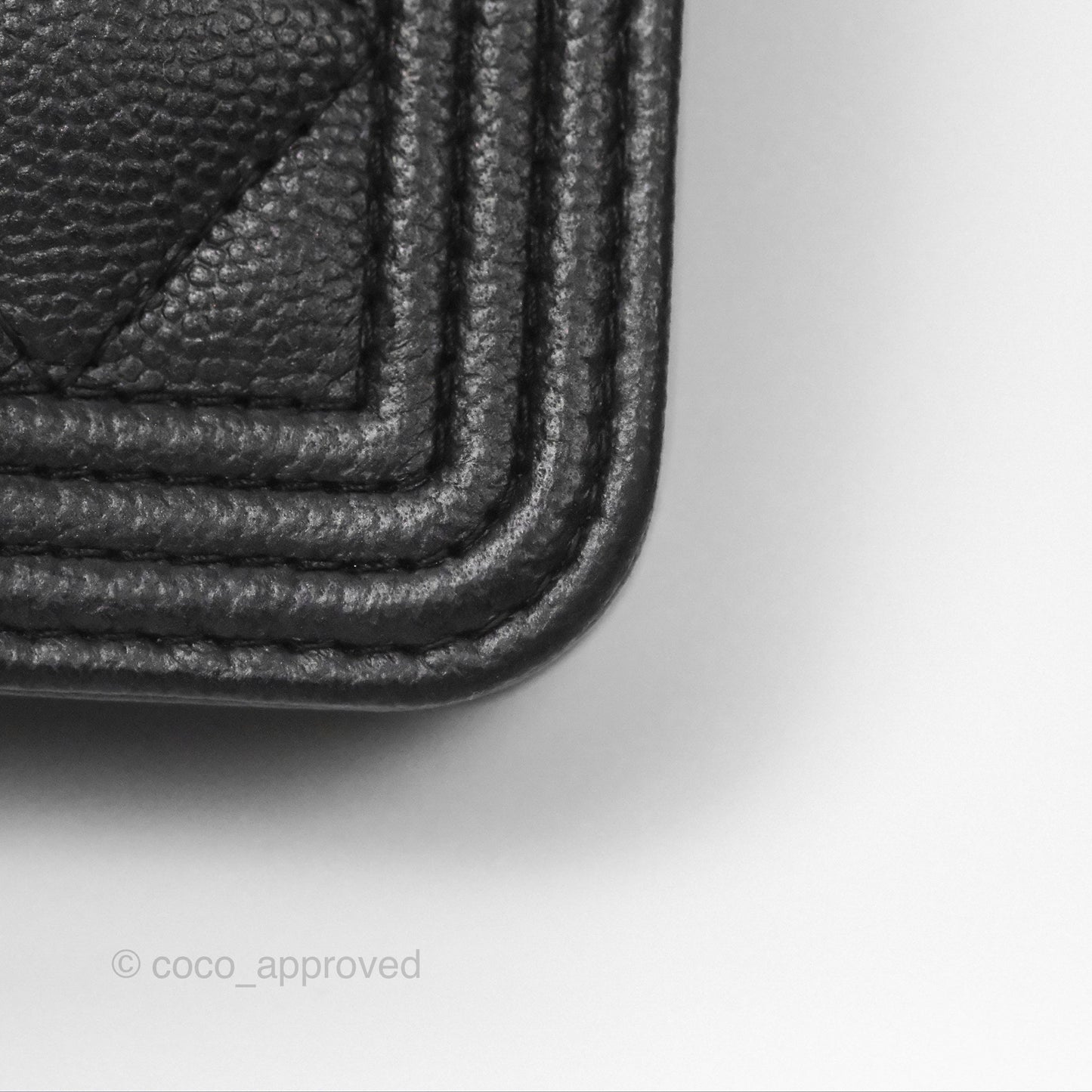 Chanel Quilted Boy Wallet on Chain WOC So Black Caviar