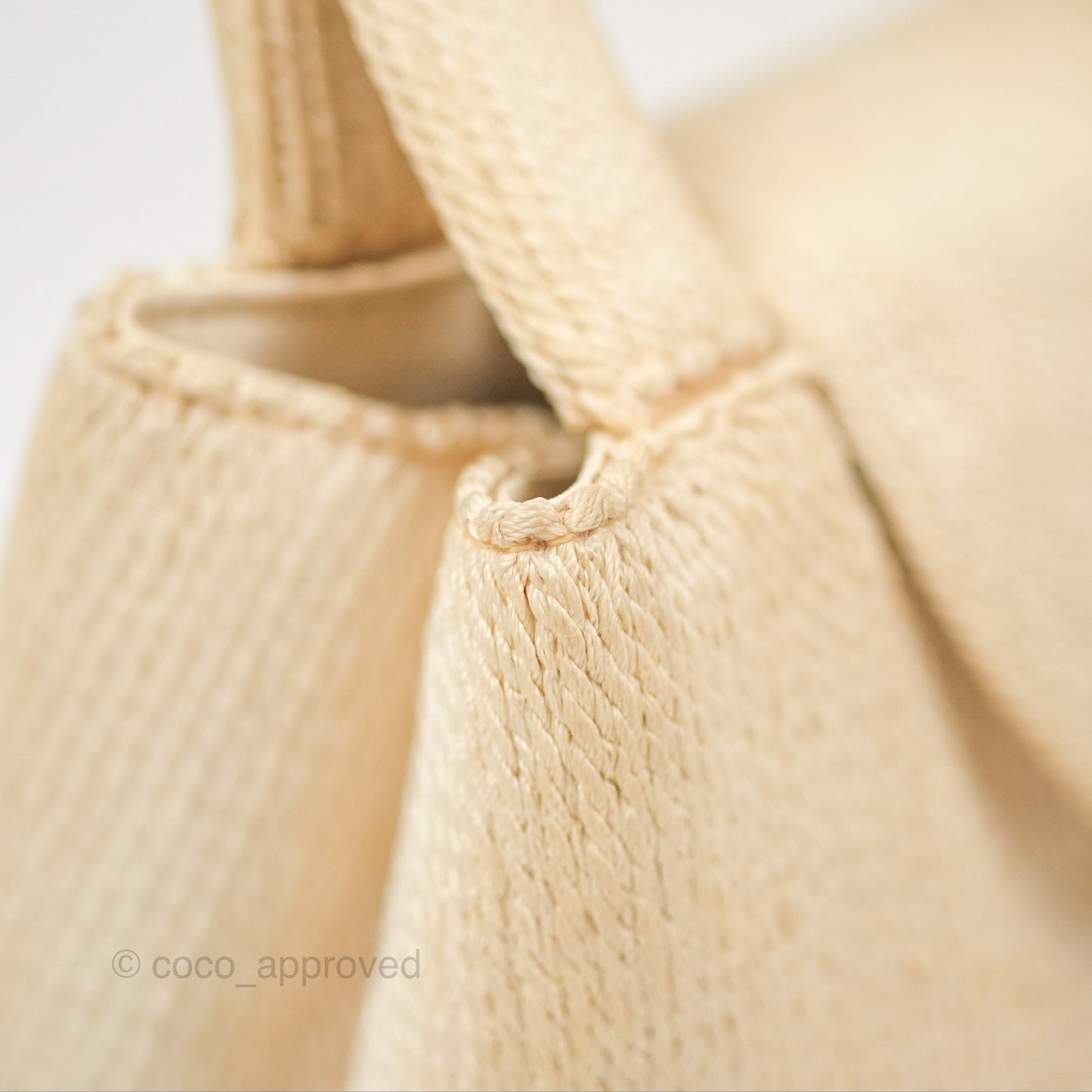 Chanel Vintage Mini Kelly Silk Rope Braided Cream Beige 24K Gold Hardware