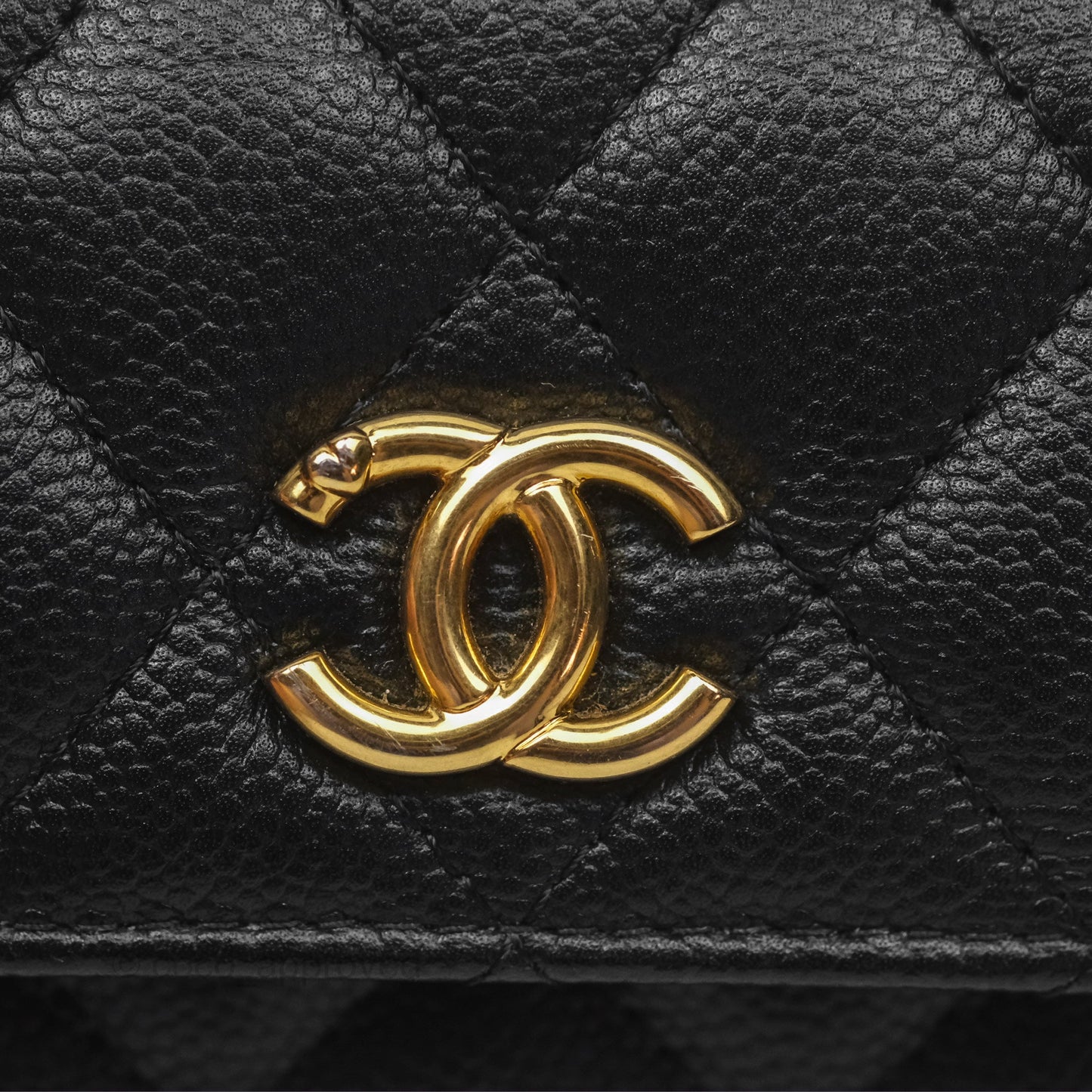 Chanel Mini Clutch With Heart Adjustable Chain Black Caviar Aged Gold Hardware