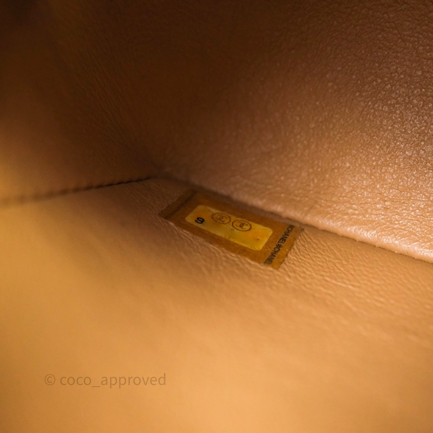 Chanel Vintage Mini Square Beige Caviar Gold Hardware