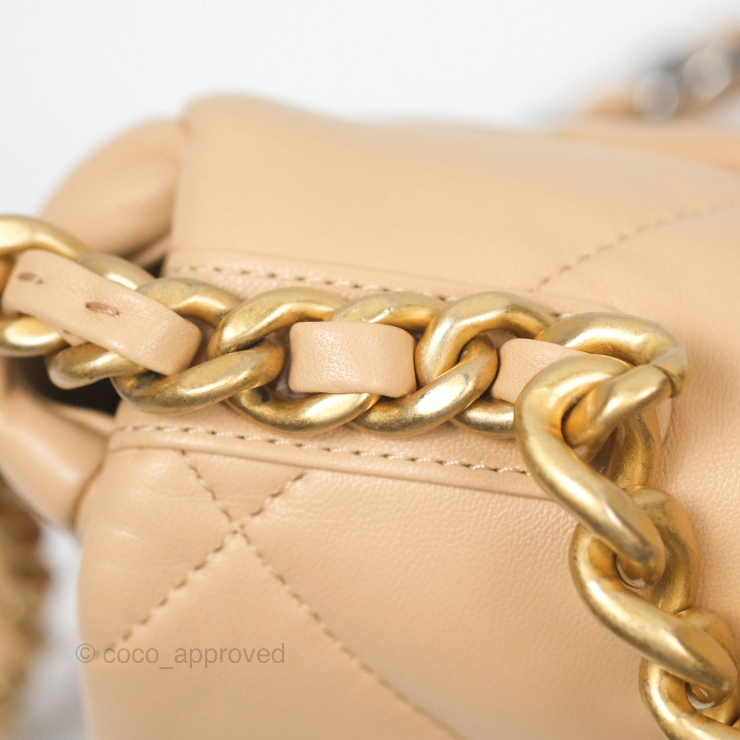 Chanel 19 Small Beige Mixed Hardware