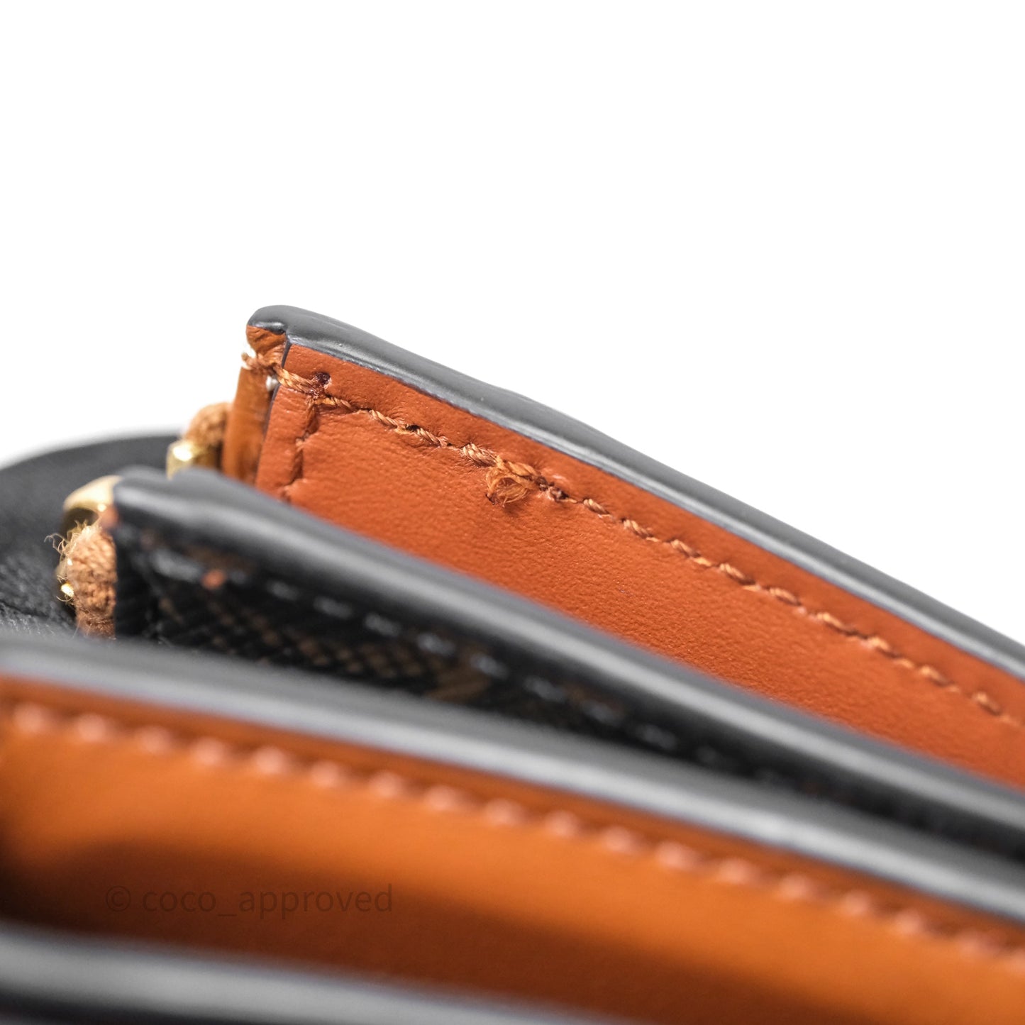 Celine Compact Wallet with Coin Triomphe Canvas Tan Lambskin
