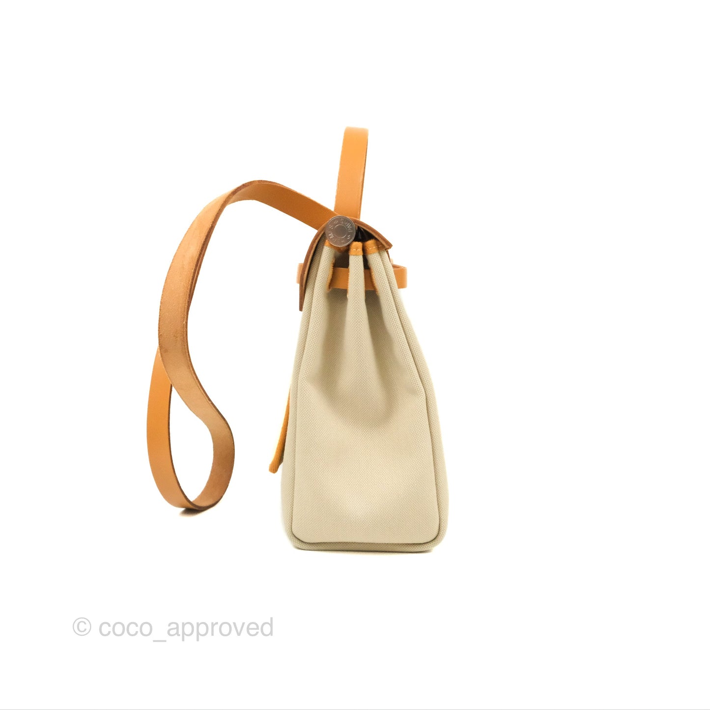 Hermès Herbag Zip 31 Retourne Natural Canvas Palladium Hardware