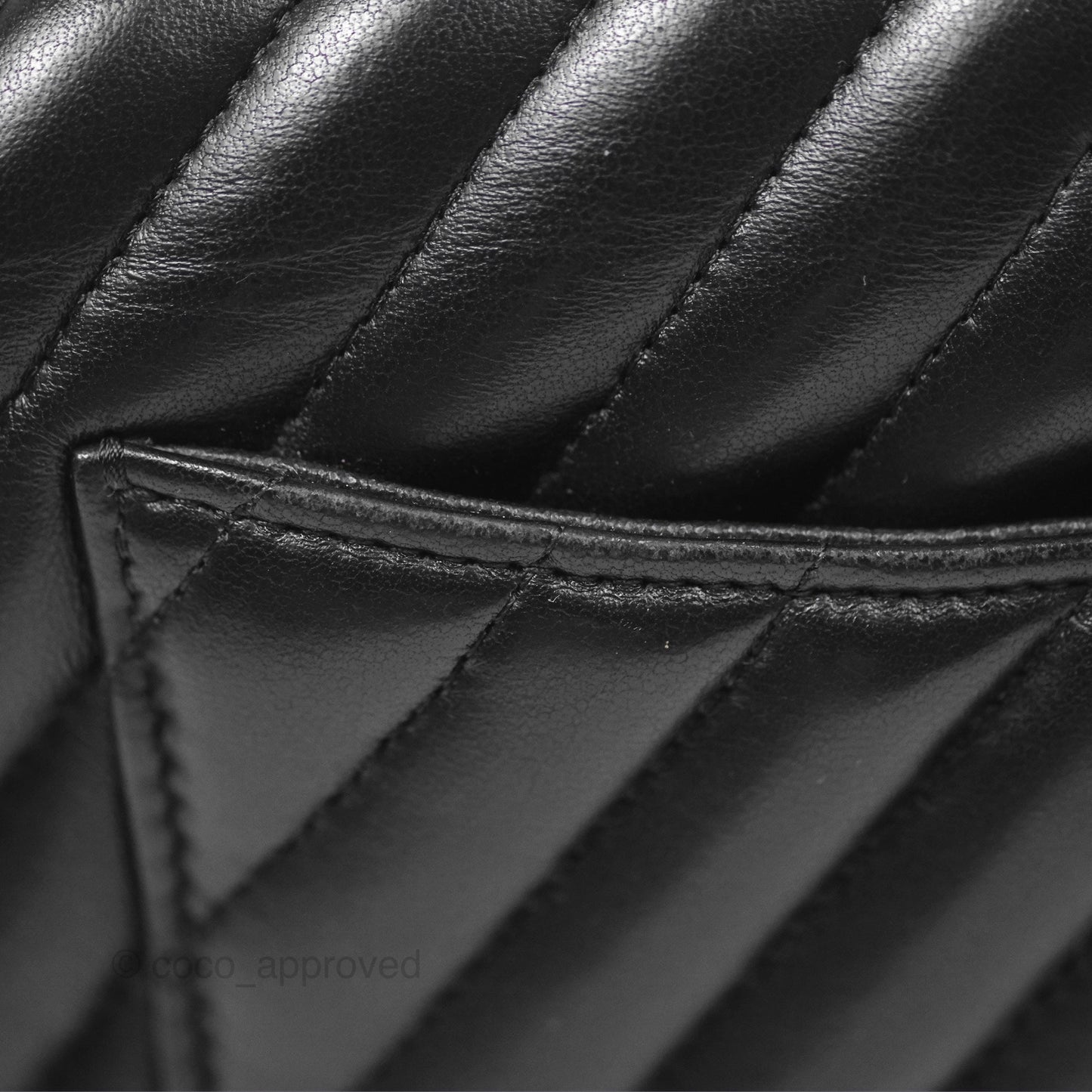Chanel Mini Rectangular Flap Chevron Black Lambskin Gold Hardware