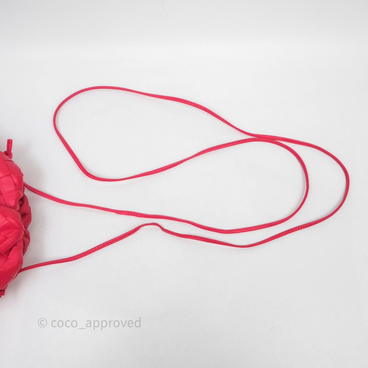 Bottega Veneta Mini Pouch Red Intrecciato Lambskin