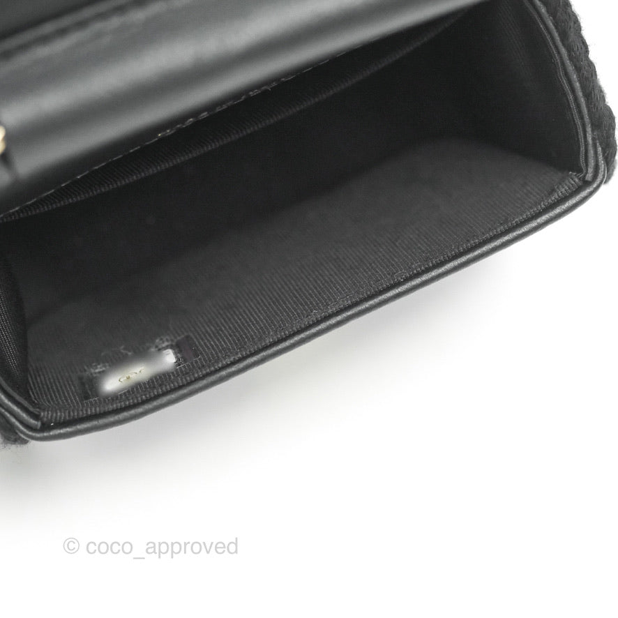 Chanel Mini Bag Black Lambskin Crochet Gold Hardware 22C