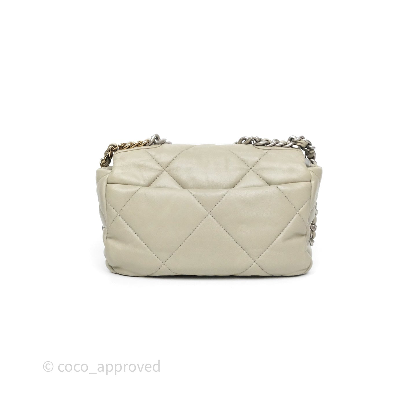 Chanel 19 Small Sage Grey Mixed Hardware