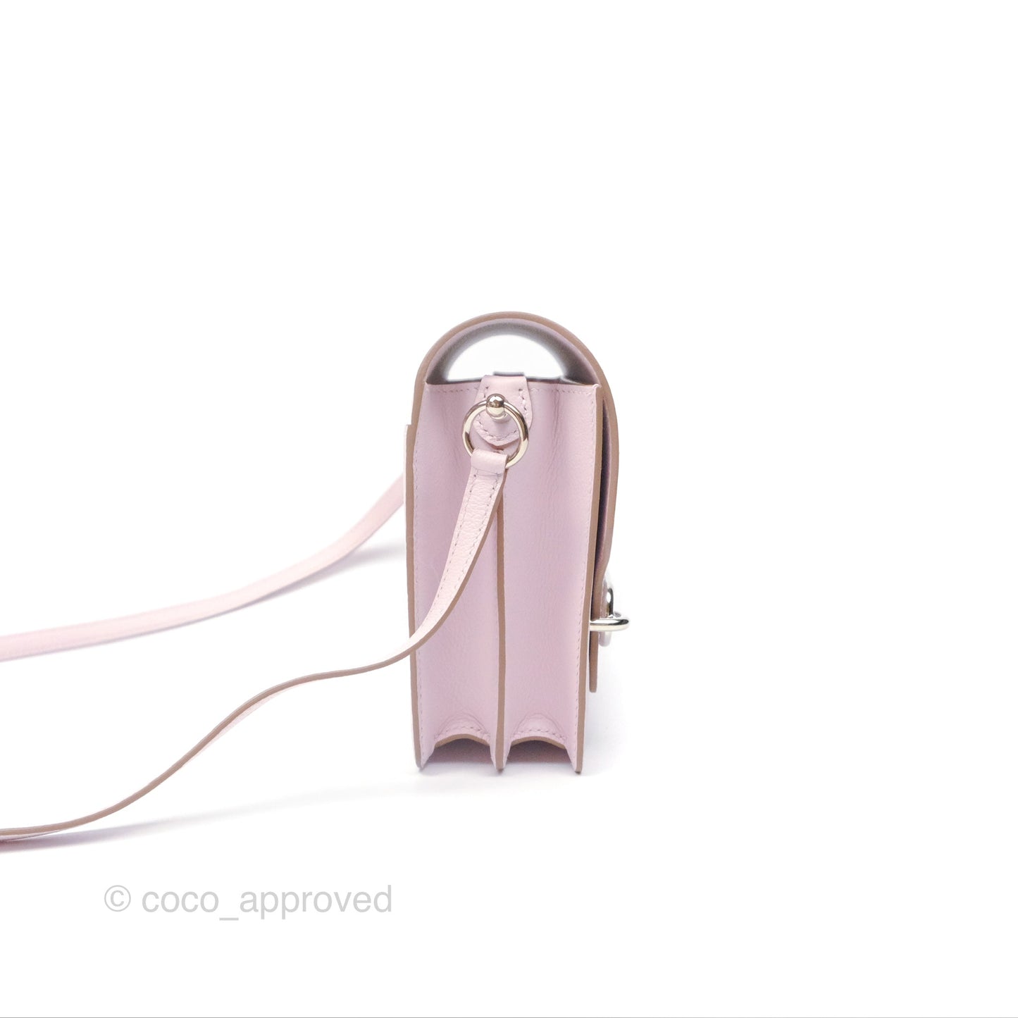 Hermès Roulis Mini 18 Mauve Pale Evercolor Palladium Hardware
