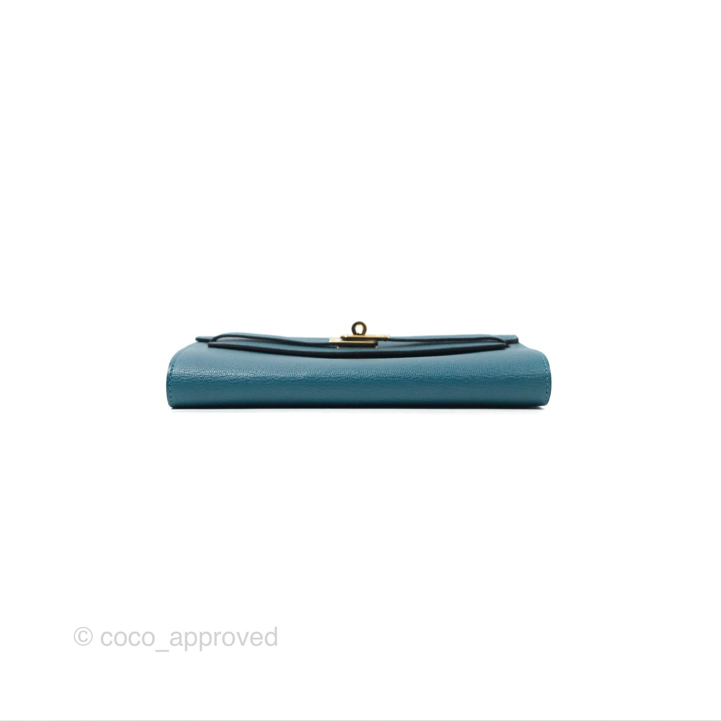 Hermès Kelly To Go Wallet Vert Bosphore Chevre Mysore Gold Hardware