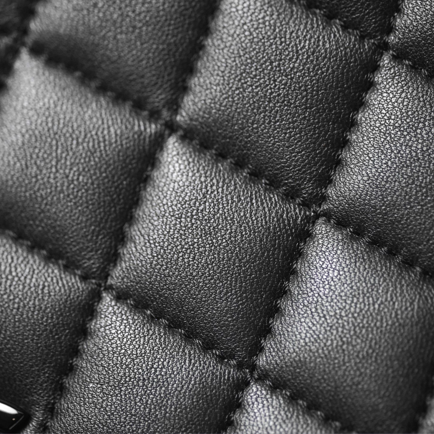 Chanel Quilted Accordion Flap Bag So Black Two Tone Lambskin Fabric