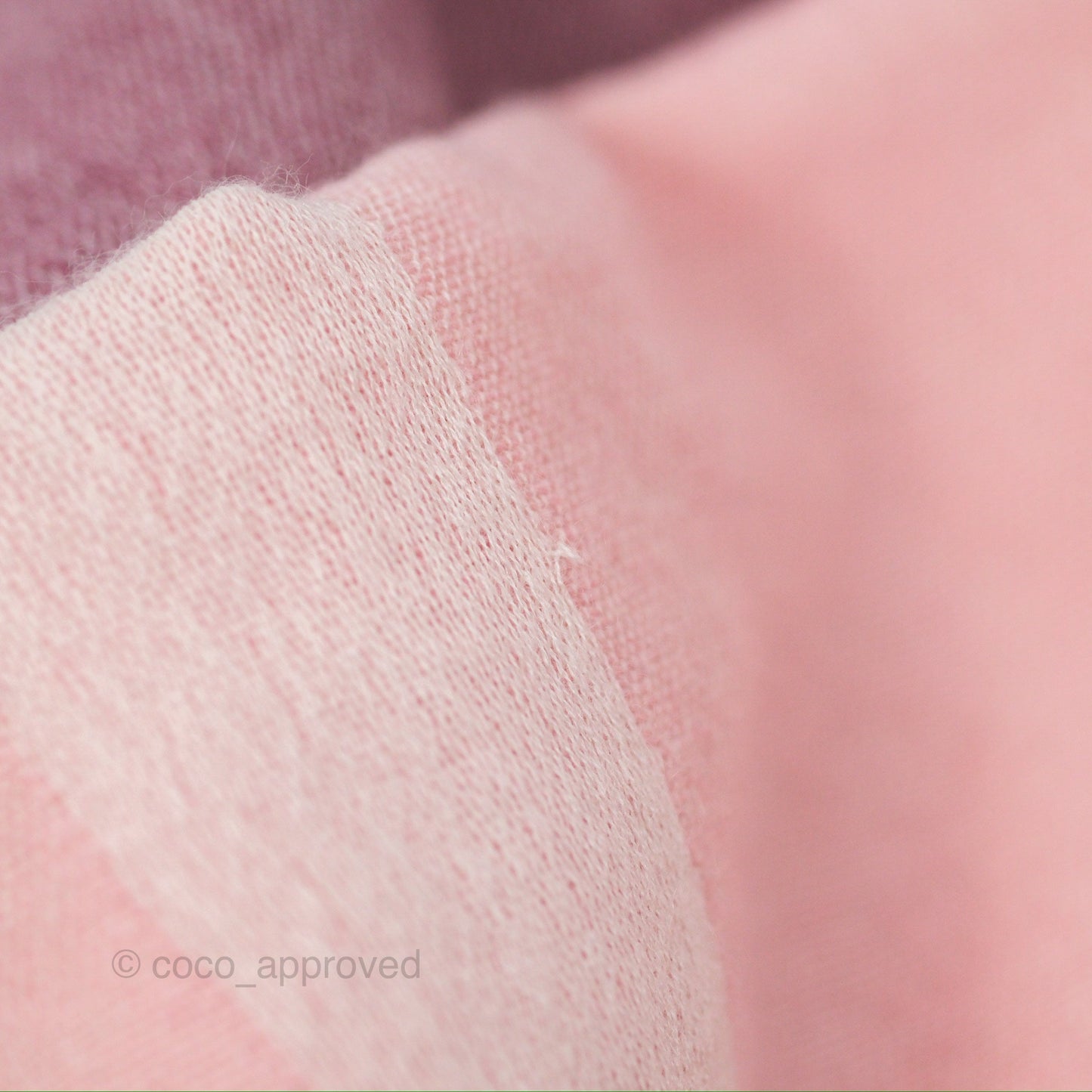 Chanel Logo CC Cashmere Fringe Scarf Pink