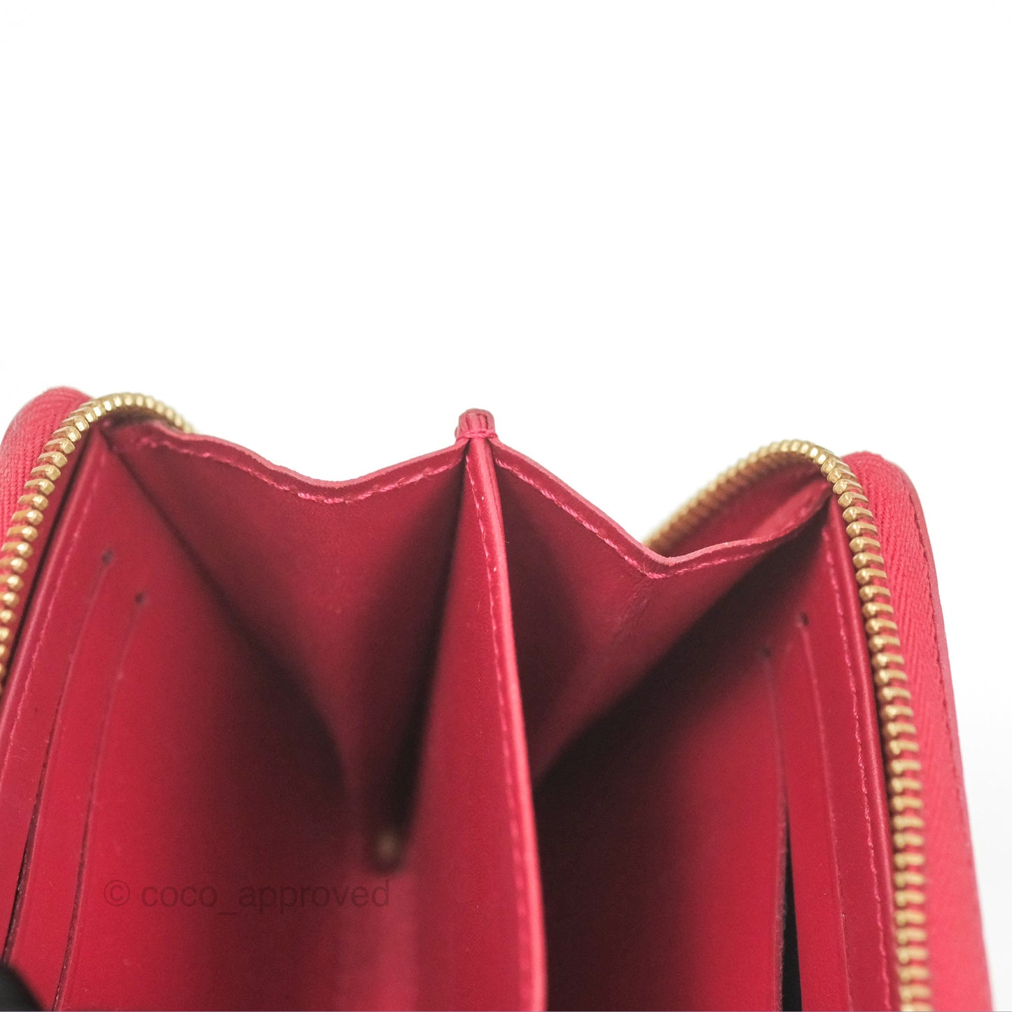 Louis Vuitton Vernis Zippy Coin Purse Rouge Grenadine Patent