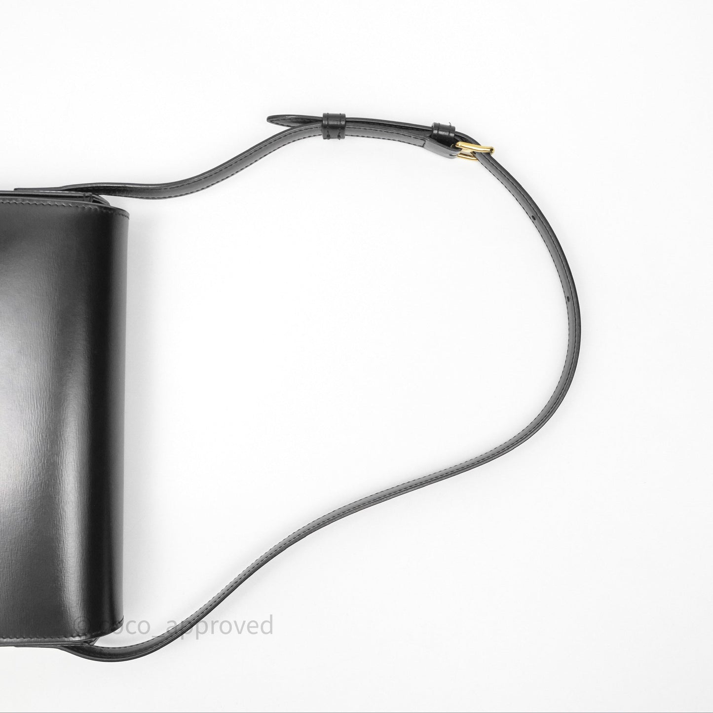 Celine Triomphe Shoulder Bag Black Calfskin