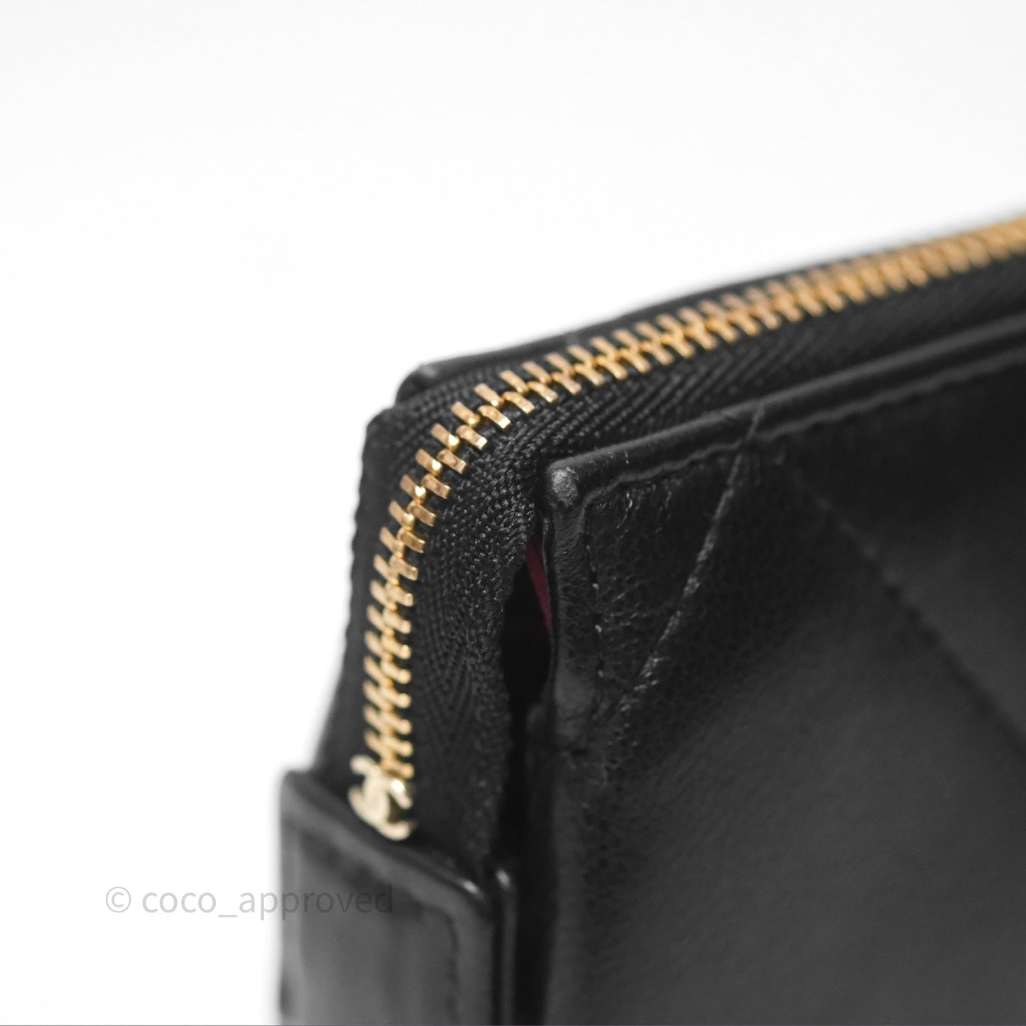 Chanel 19 Pouch Black Shiny Goatskin Mixed Hardware