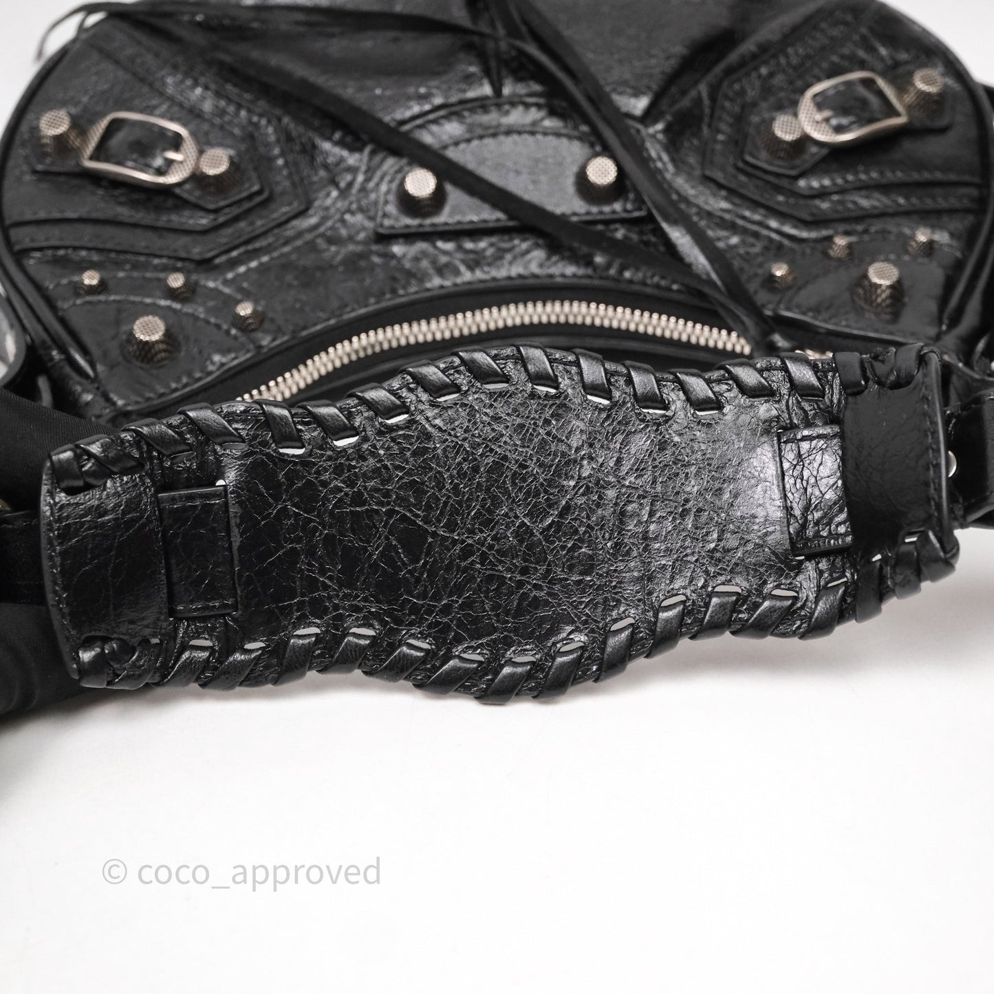 Balenciaga Le Cagole Shoulder Bag Black Calfskin Silver Hardware
