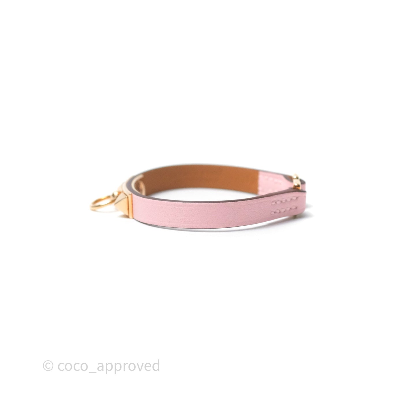 Hermès Rivale Mini Bracelet Rose Sakura 3Q Swift Rose Gold Hardware