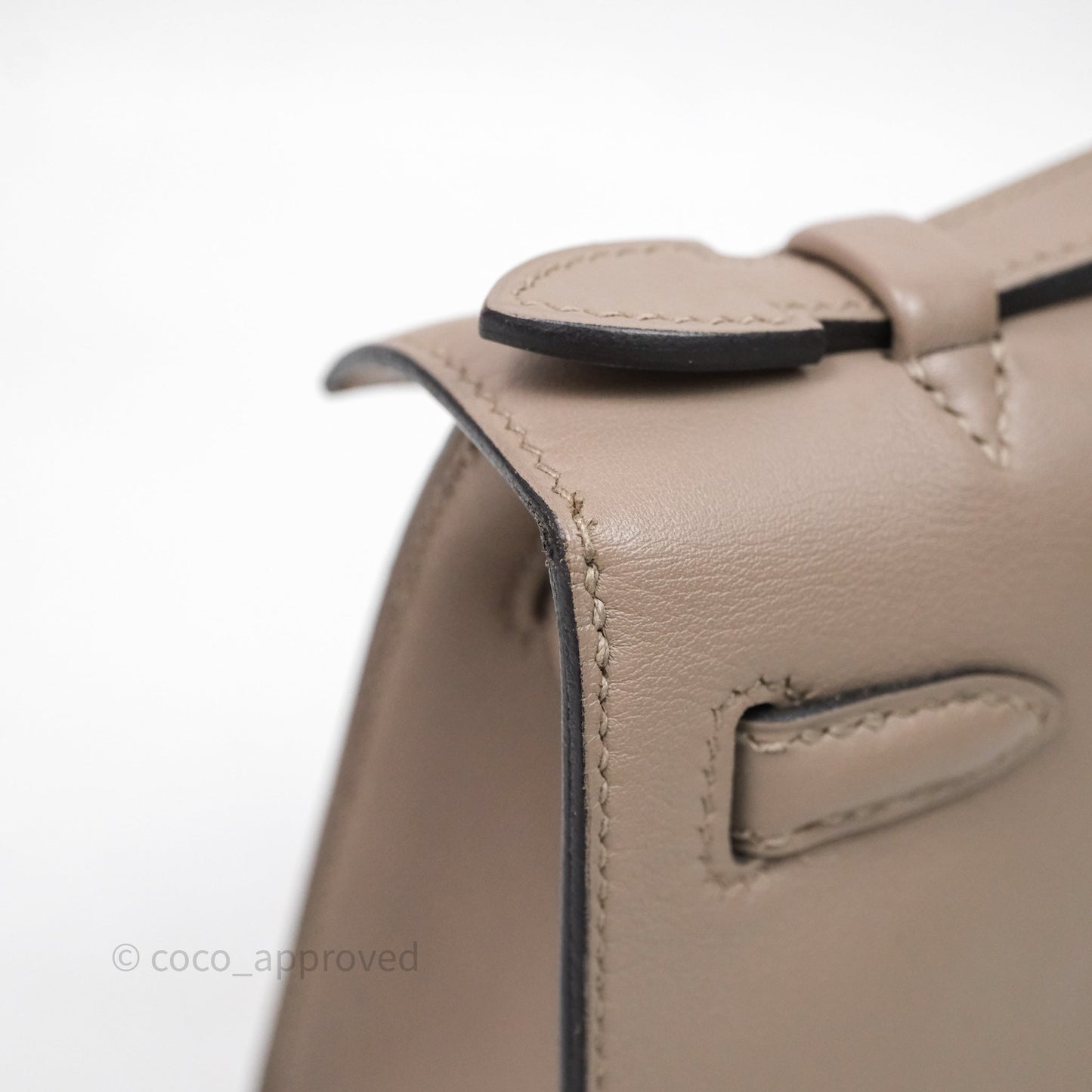 Hermès Kelly Pochette Gris Asphalte M8 Swift Gold Hardware
