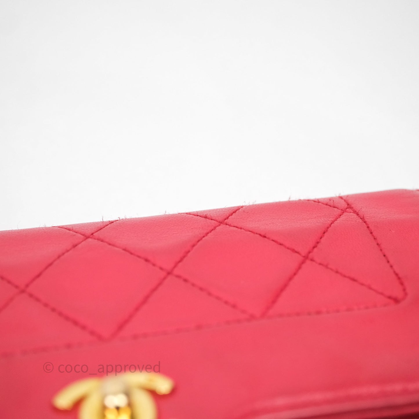 Chanel Vintage Mini Bijoux Chain Flap Bag Red Gold Hardware