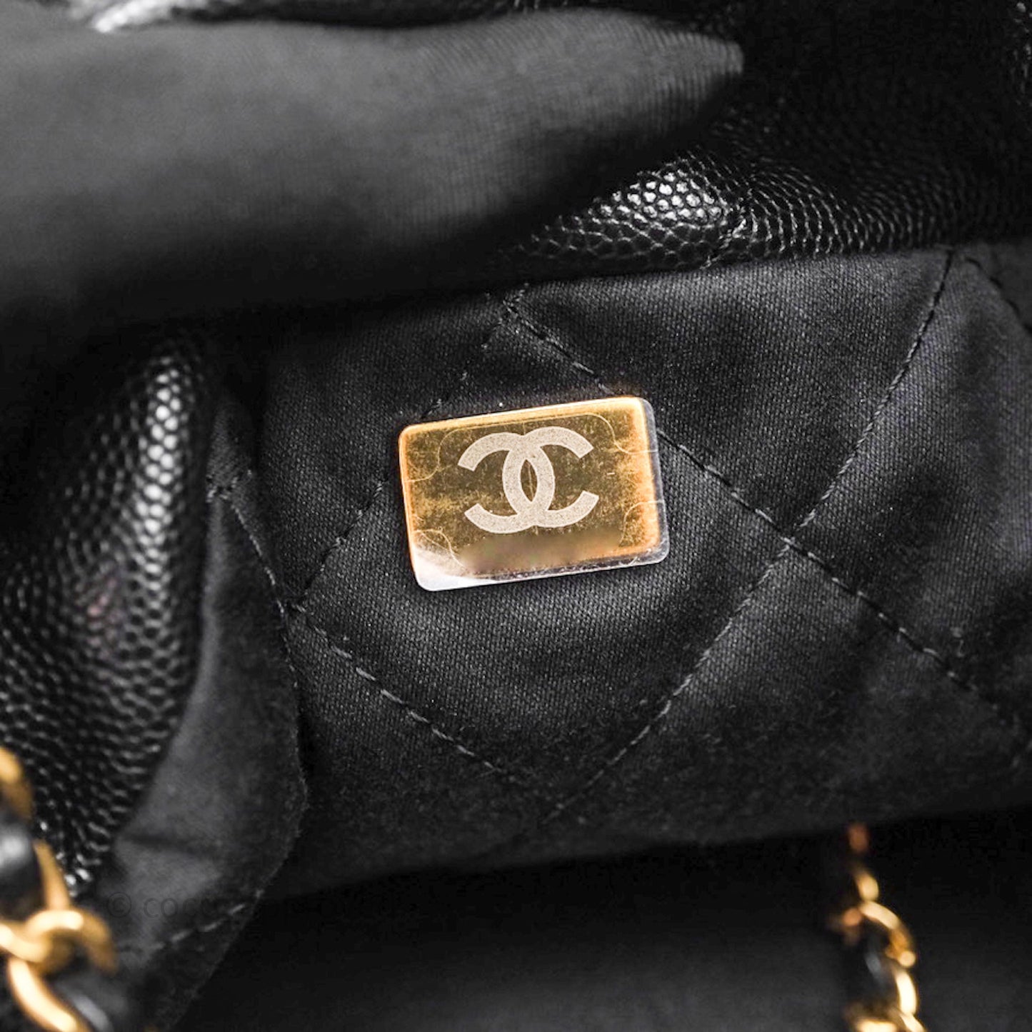 Chanel 22 Mini Black Caviar Aged Gold Hardware