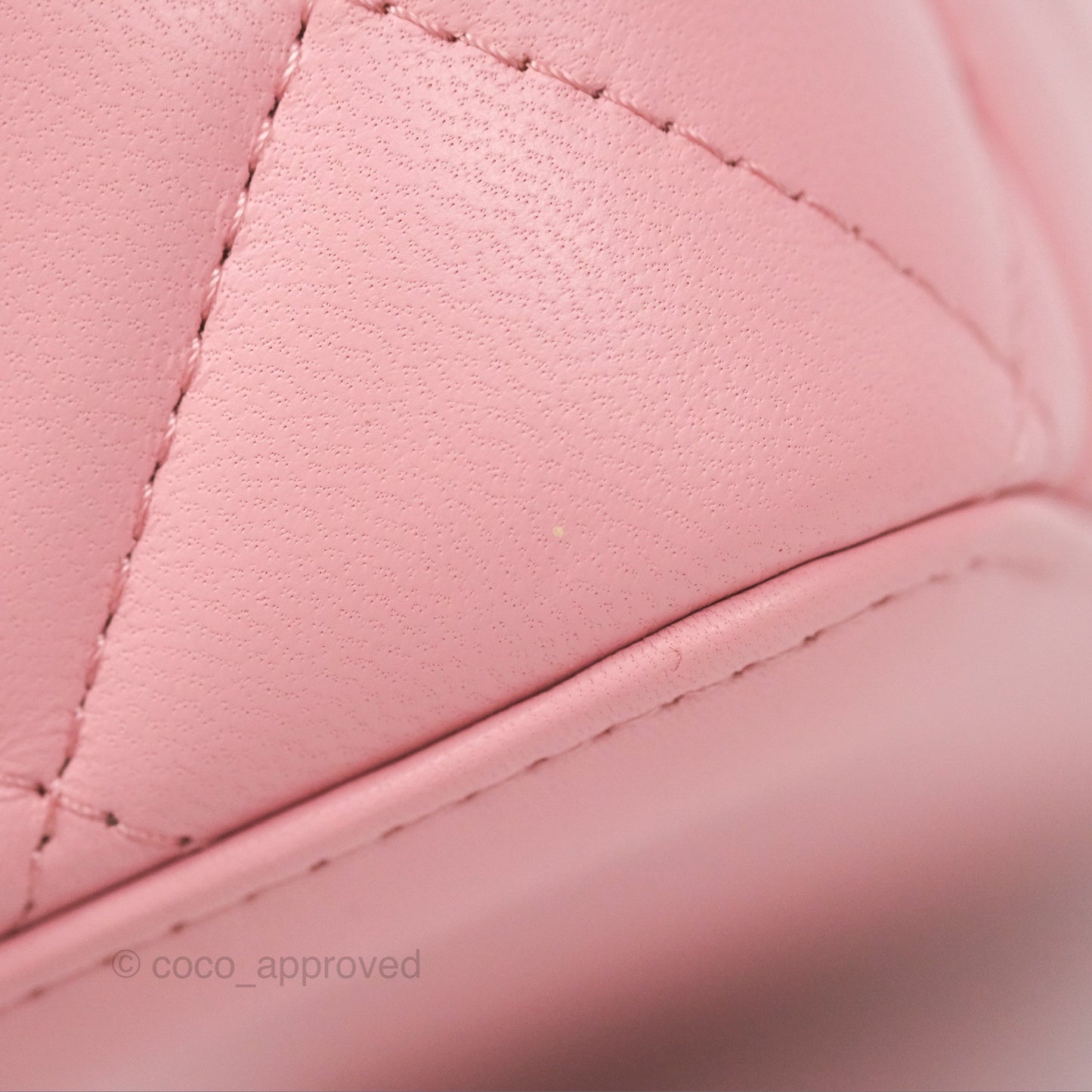 Chanel Resin Elegant Chain Vanity Case Pink Lambskin Gold Hardware