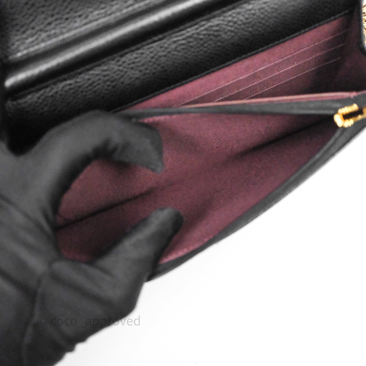 Chanel Quilted Wallet on Chain WOC Black Caviar Gold Hardware