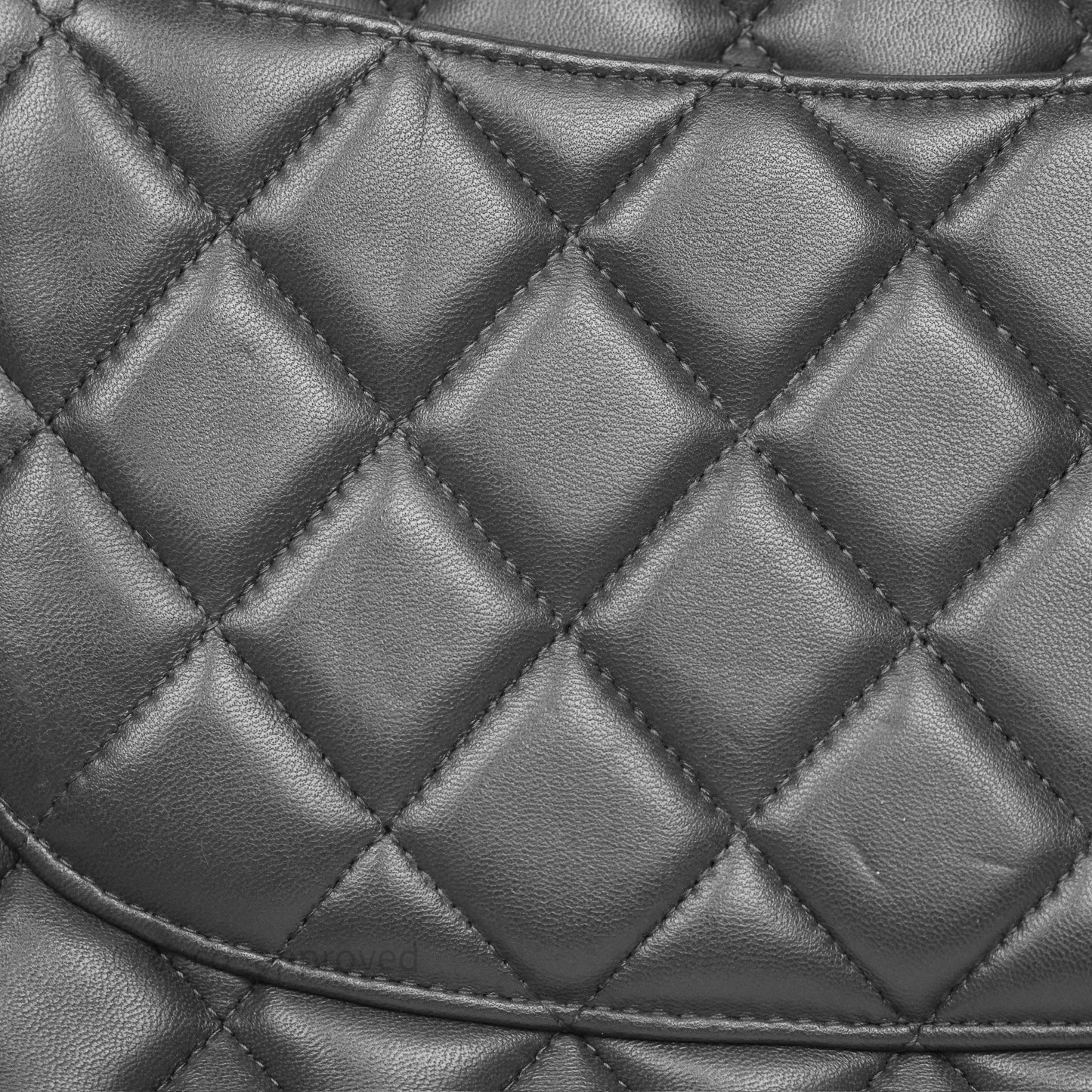 Chanel Jumbo Double Flap Dark Grey Lambskin Brushed Gold Hardware⁣⁣