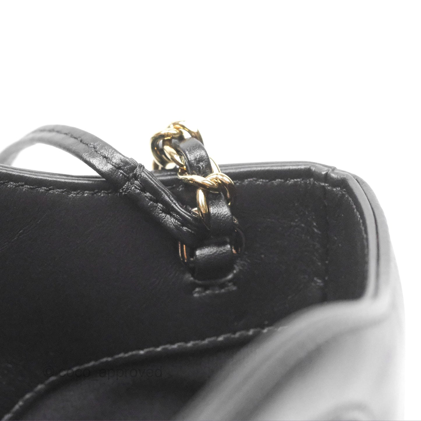 Chanel 31 Mini Black Aged Calfskin Gold Hardware