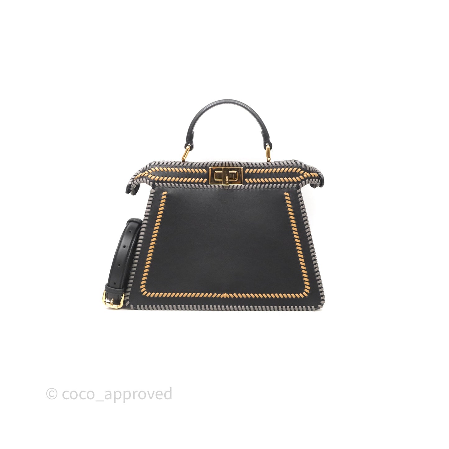 Fendi Small Peekaboo Iseeu Black/ Grey