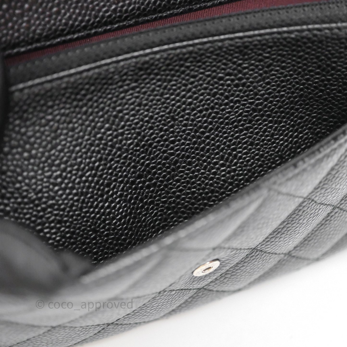 Chanel Quilted Classic WOC Black Caviar Silver Hardware