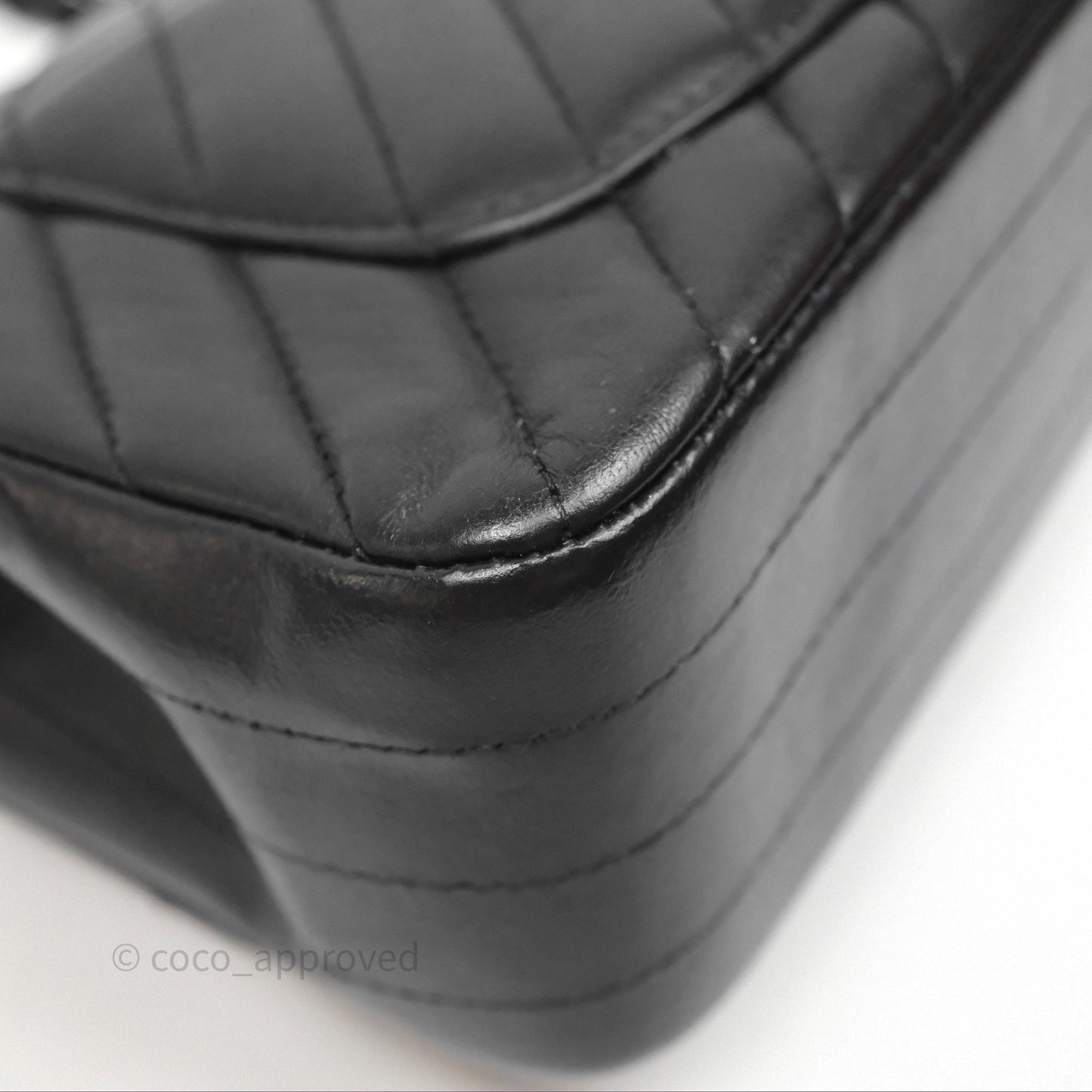 Chanel Quilted Mini Rectangular Chevron Black Lambskin So Black Hardware