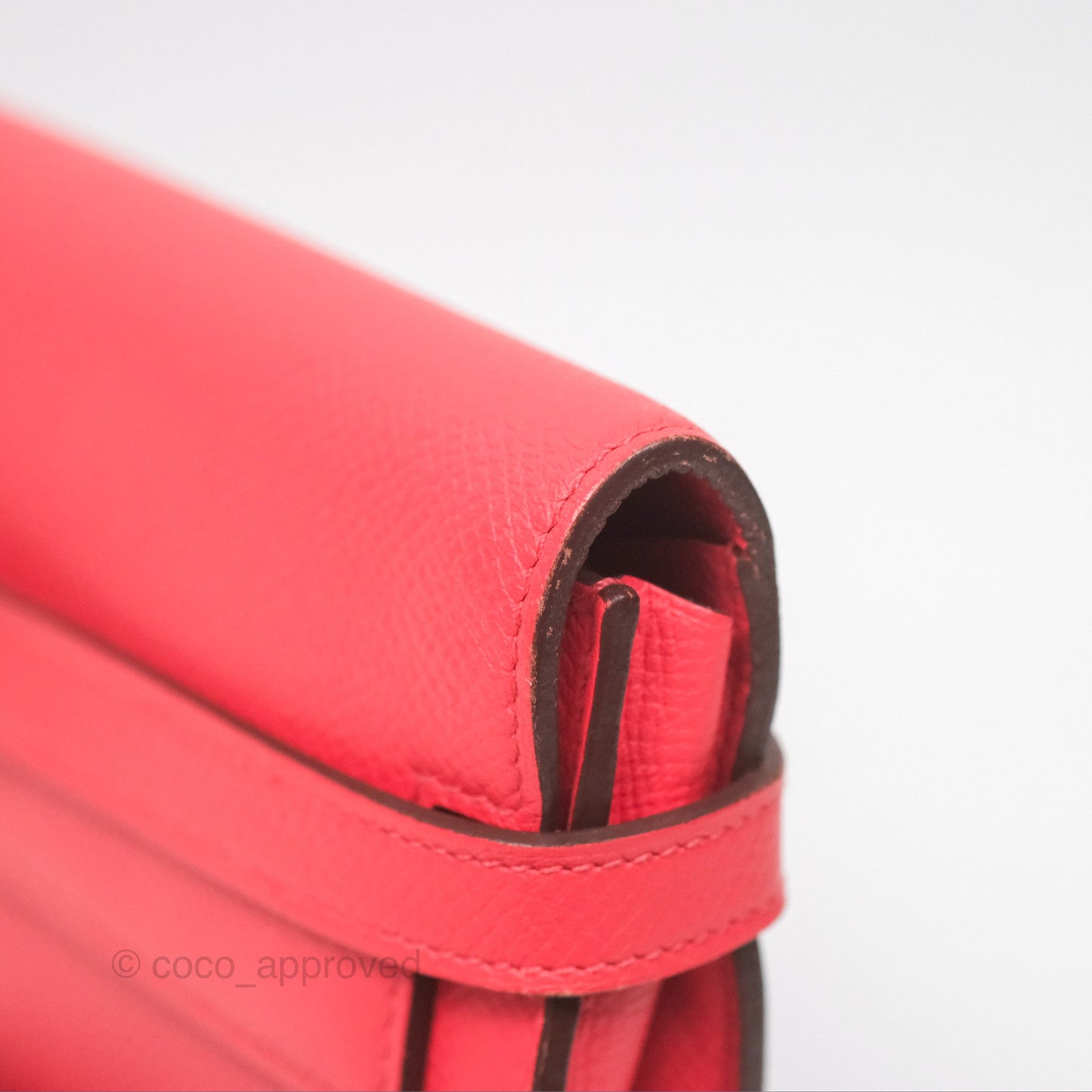 Hermès Kelly Wallet Pink Epsom Palladium Hardware