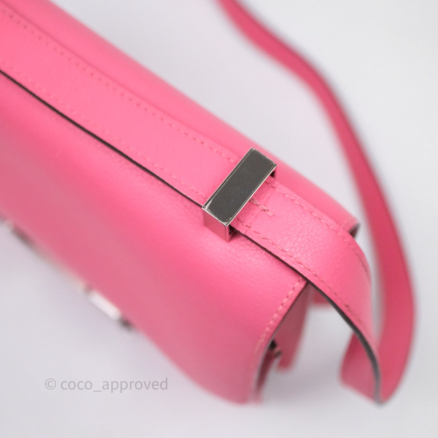 Hermès Constance 24 Rose Azalee 8W Epsom Palladium Hardware