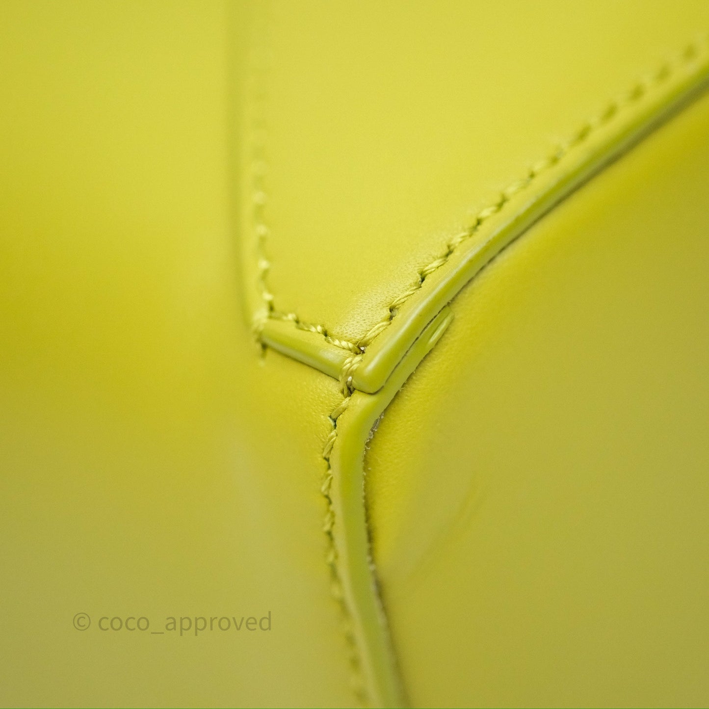 Loewe Mini Puzzle Edge Bag in Lime Smooth Calfskin
