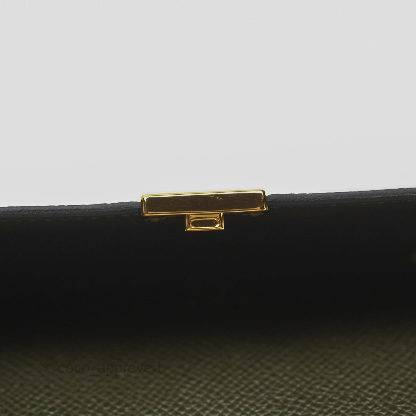 Hermès Clic 16 Wallet On Chain Vert De Gris Epsom Gold Hardware