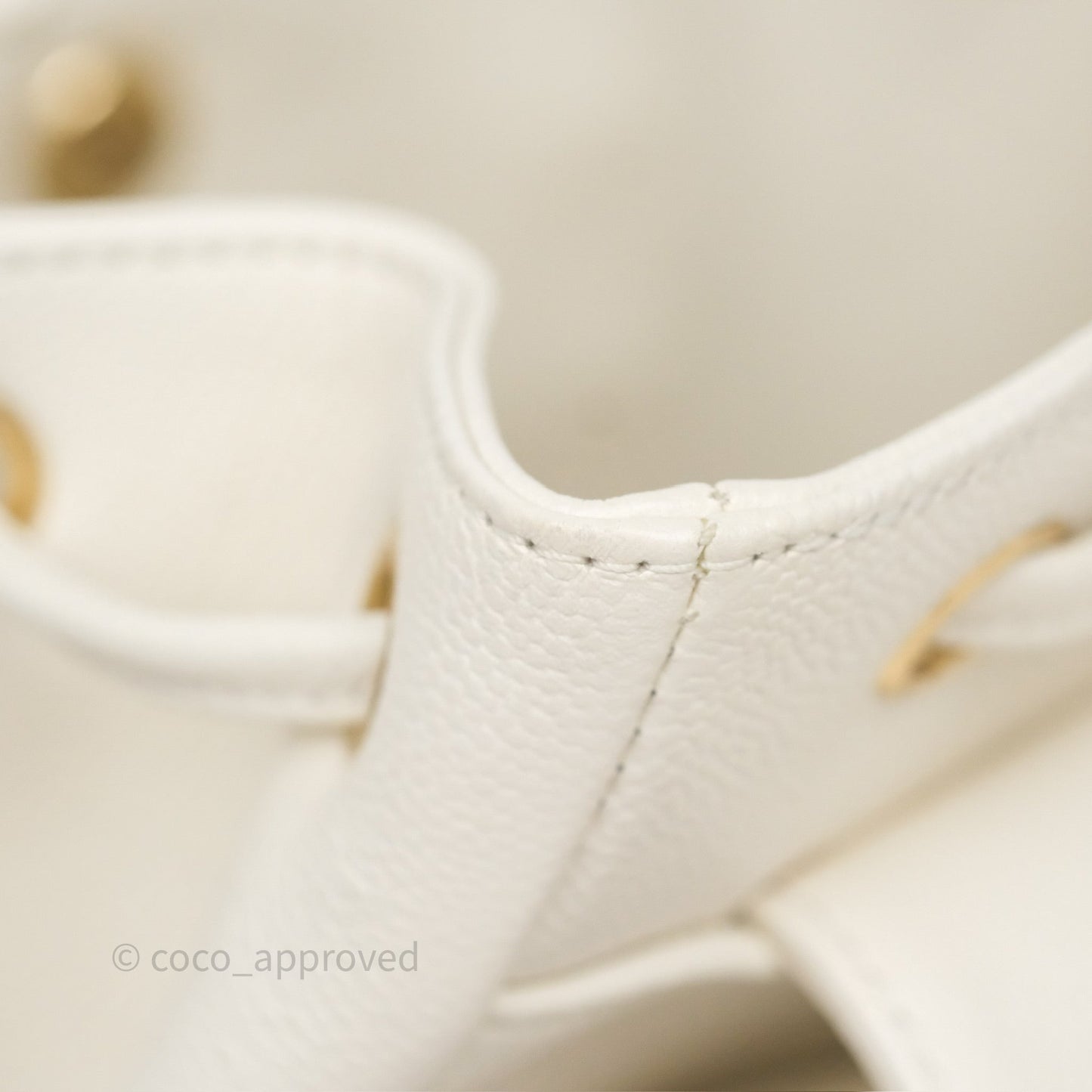 Chanel Quilted Business Affinity Backpack Ivory White Caviar Gold Hardware