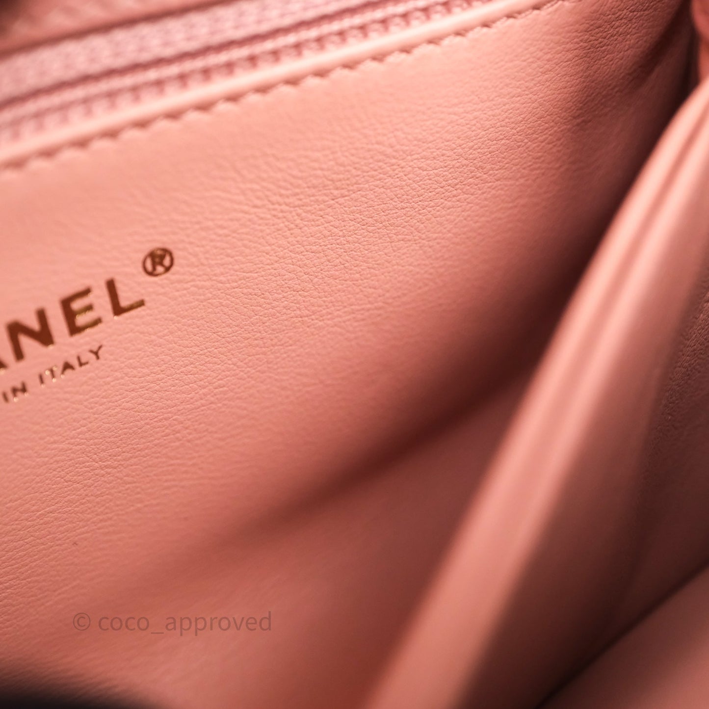 Chanel Small Coco Handle Quilted Pink Caviar Gold Hardware