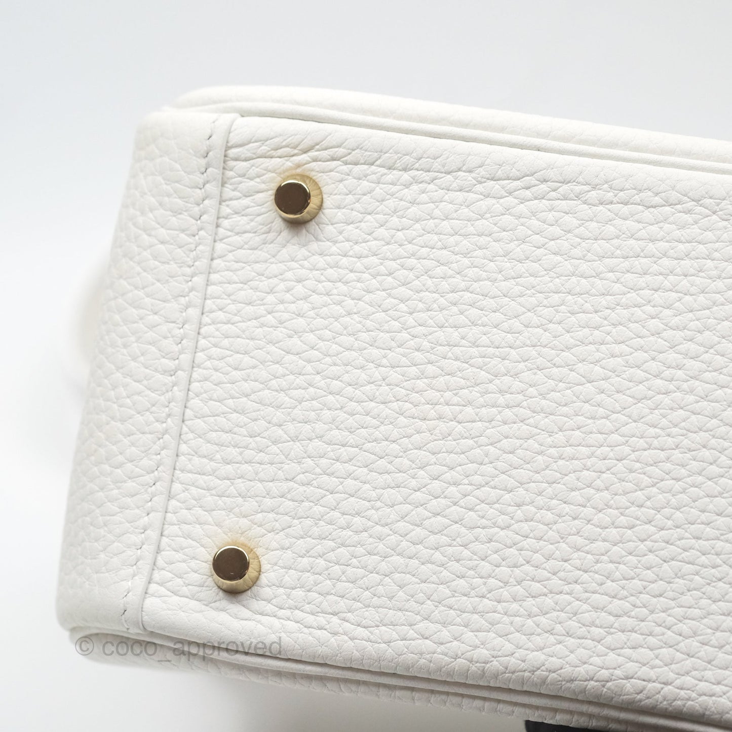 Hermès Mini Lindy 20 New White 0U Clemence Gold Hardware