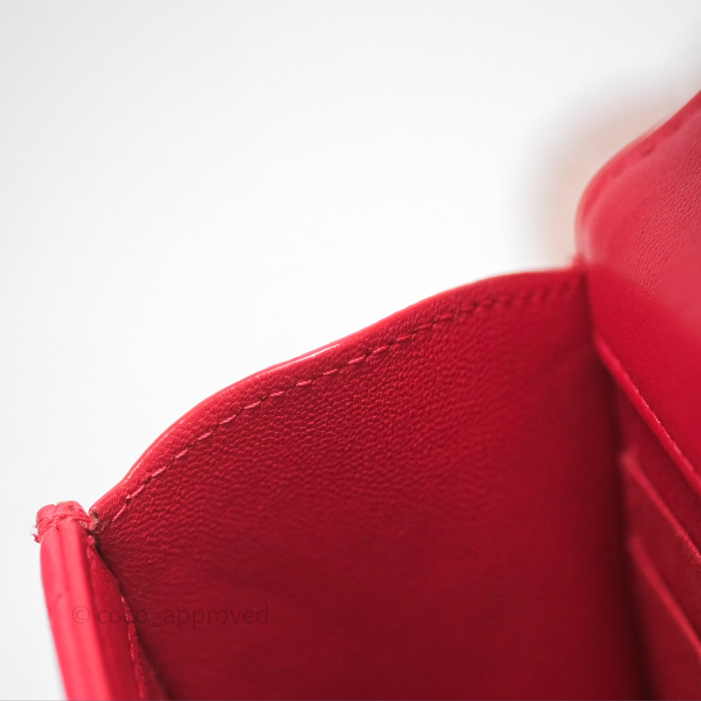 Chanel Mini Quilted Trendy CC Clutch With Chain Red Lambskin Gold Hardware